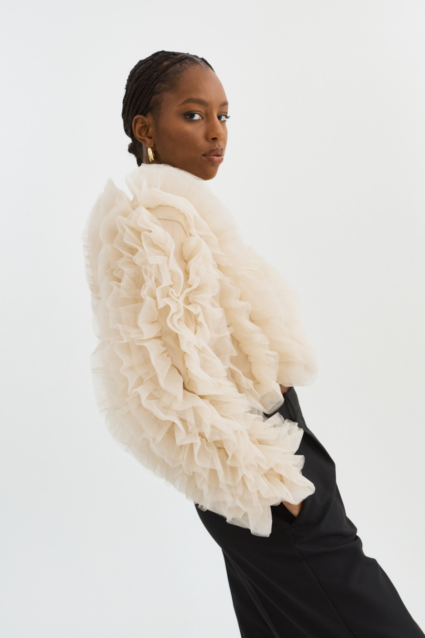 BRITNY | Ruffle Tulle Jacket