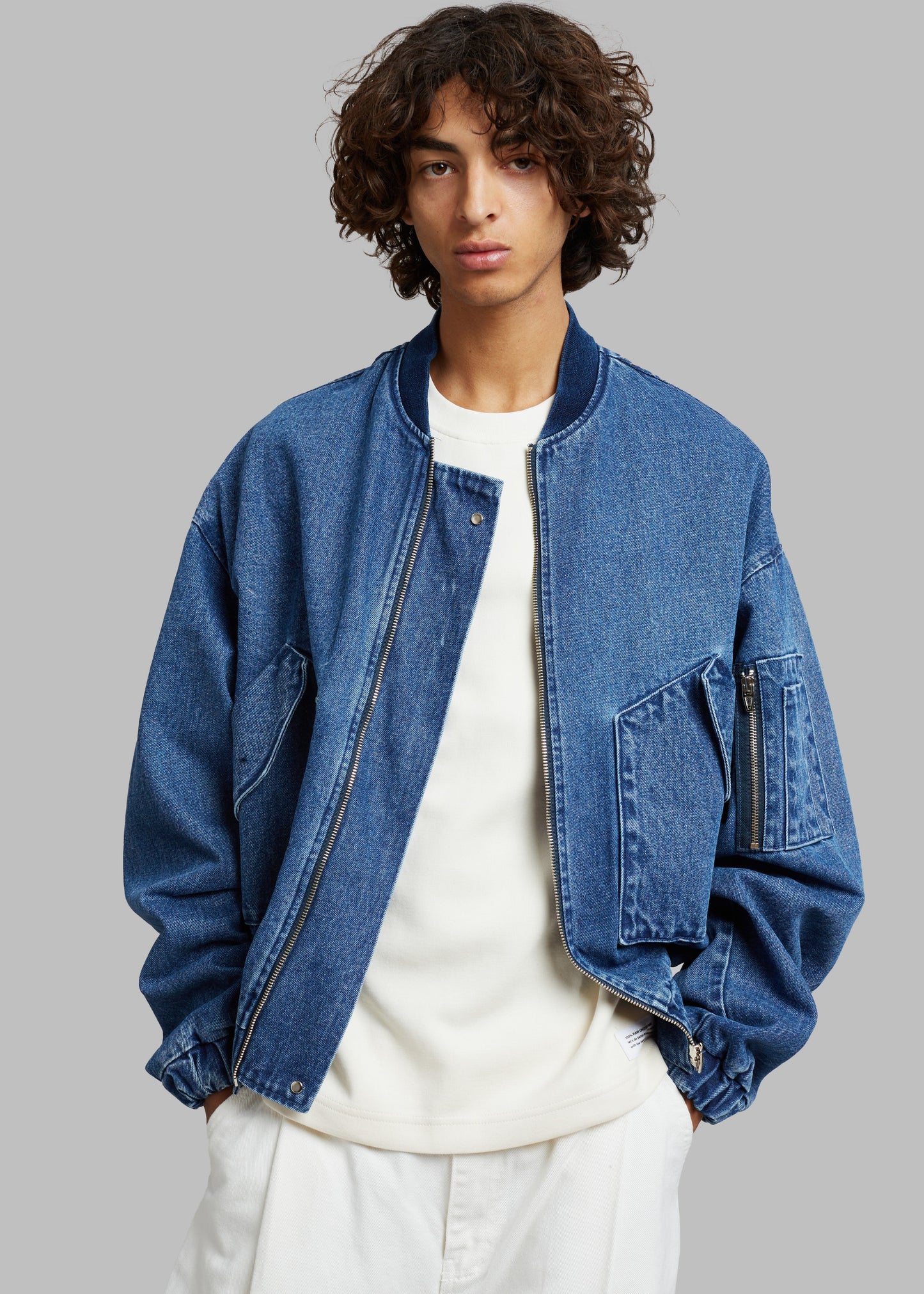 Cade Denim Bomber - Medium Wash