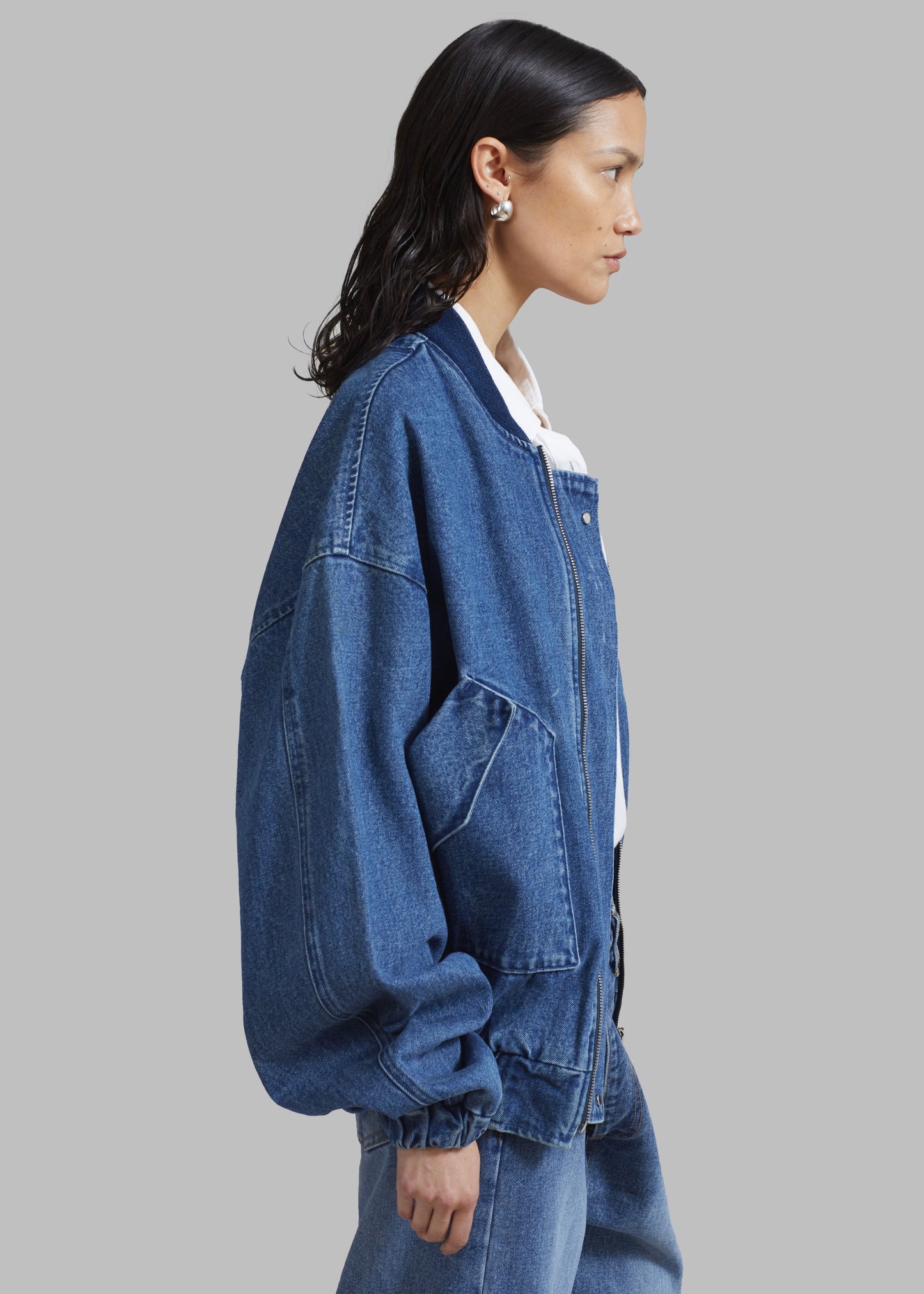 Cade Denim Bomber - Medium Wash