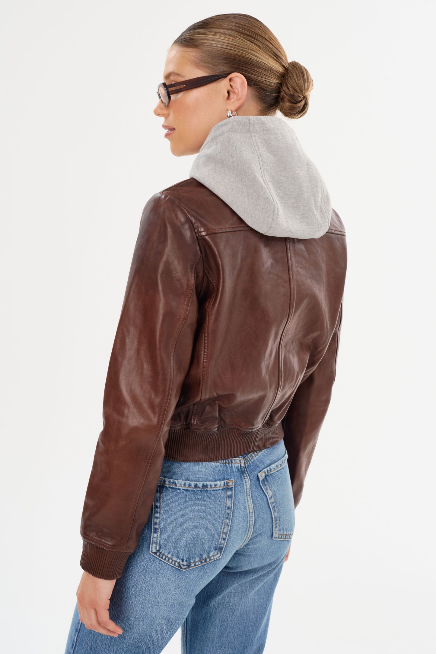 CANDACE | Leather Bomber Jacket