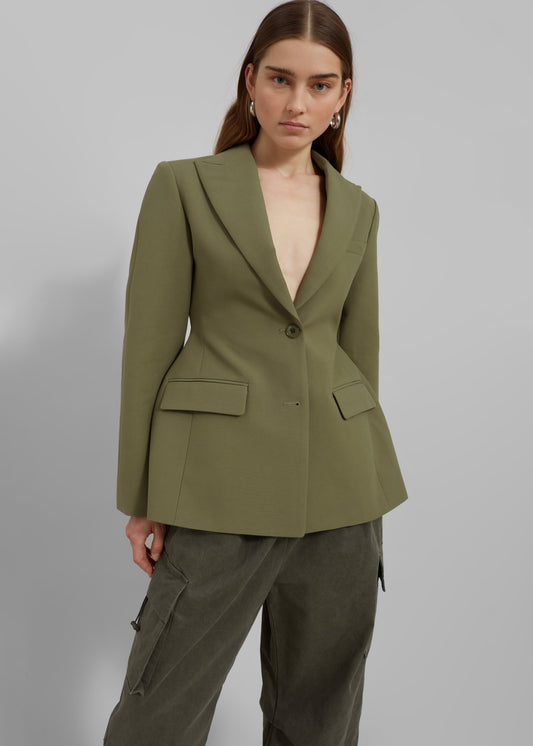 Colette Hourglass Blazer - Khaki