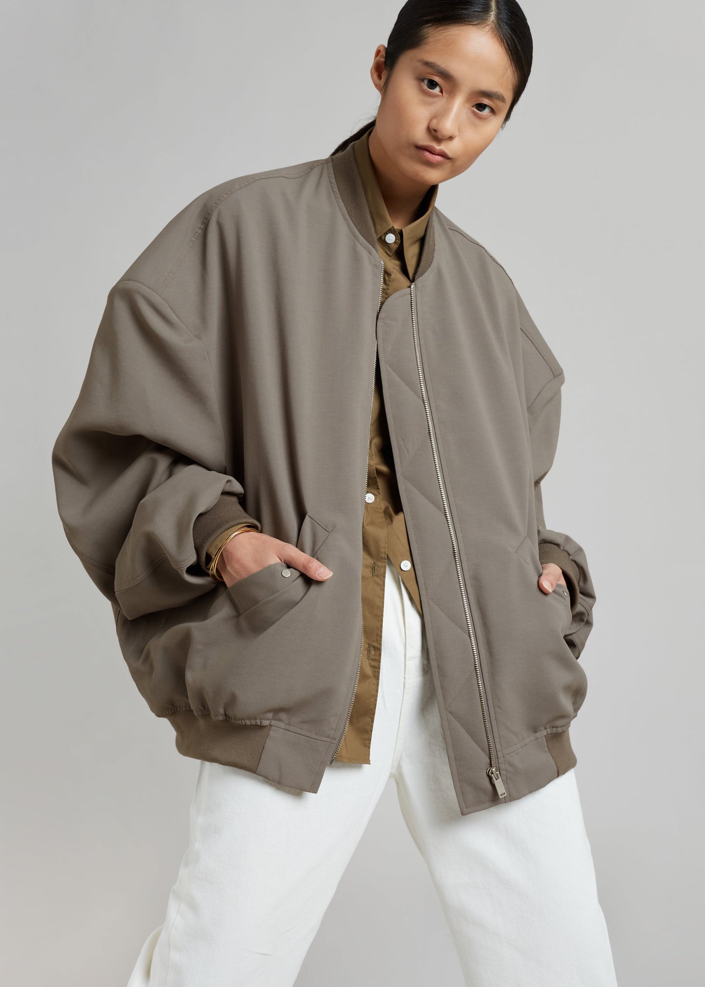 Lumi Bomber Jacket - Dark Olive