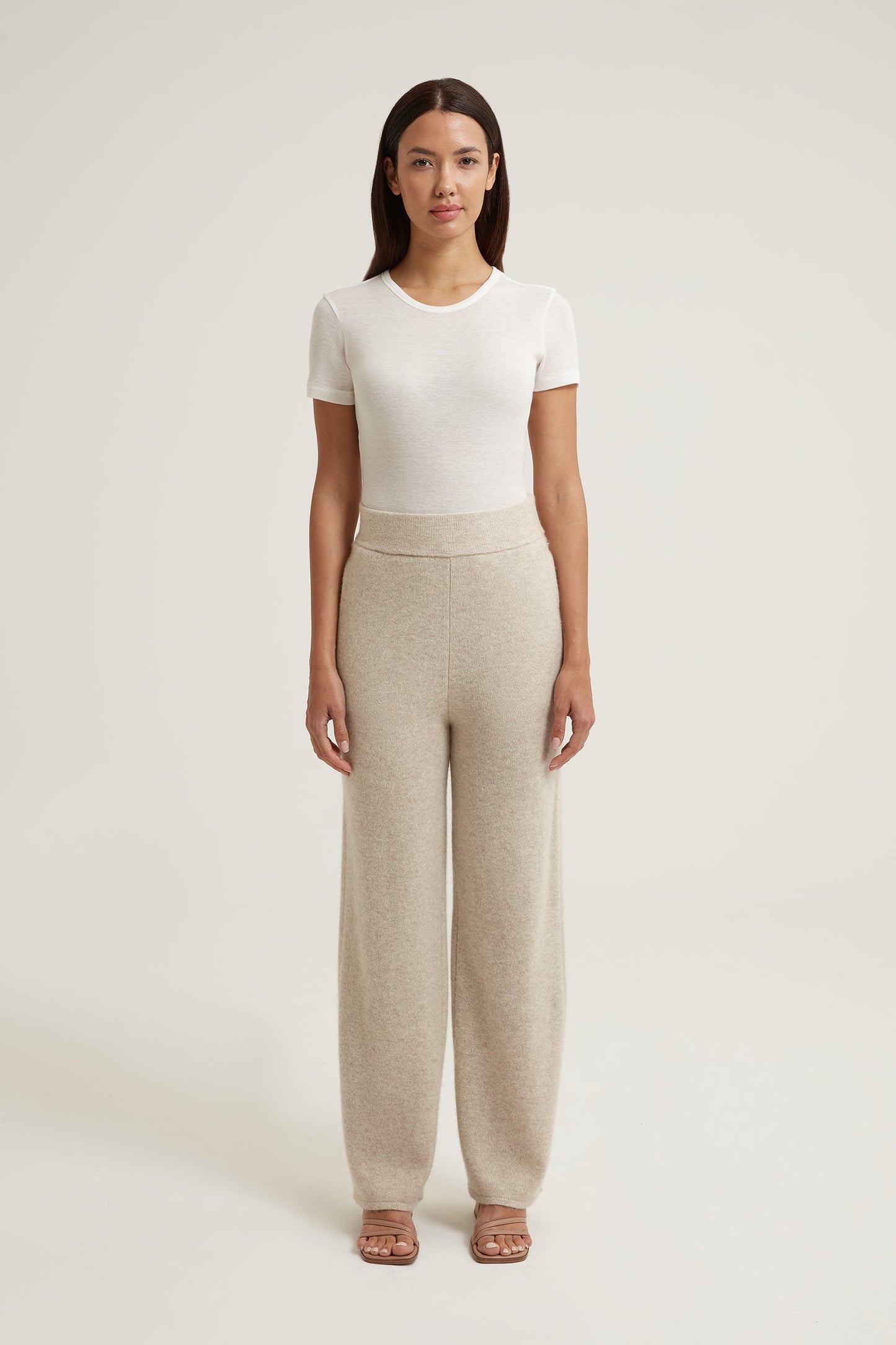 Casey Wide Leg Cashmere Trousers