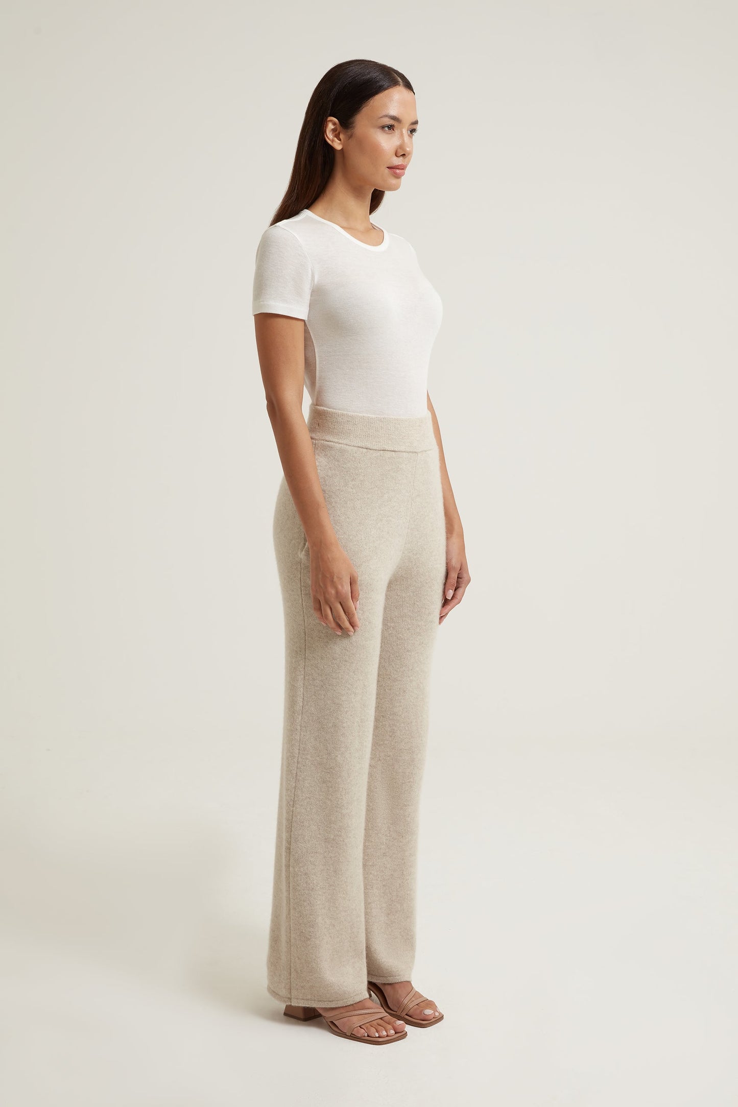 Casey Wide Leg Cashmere Trousers