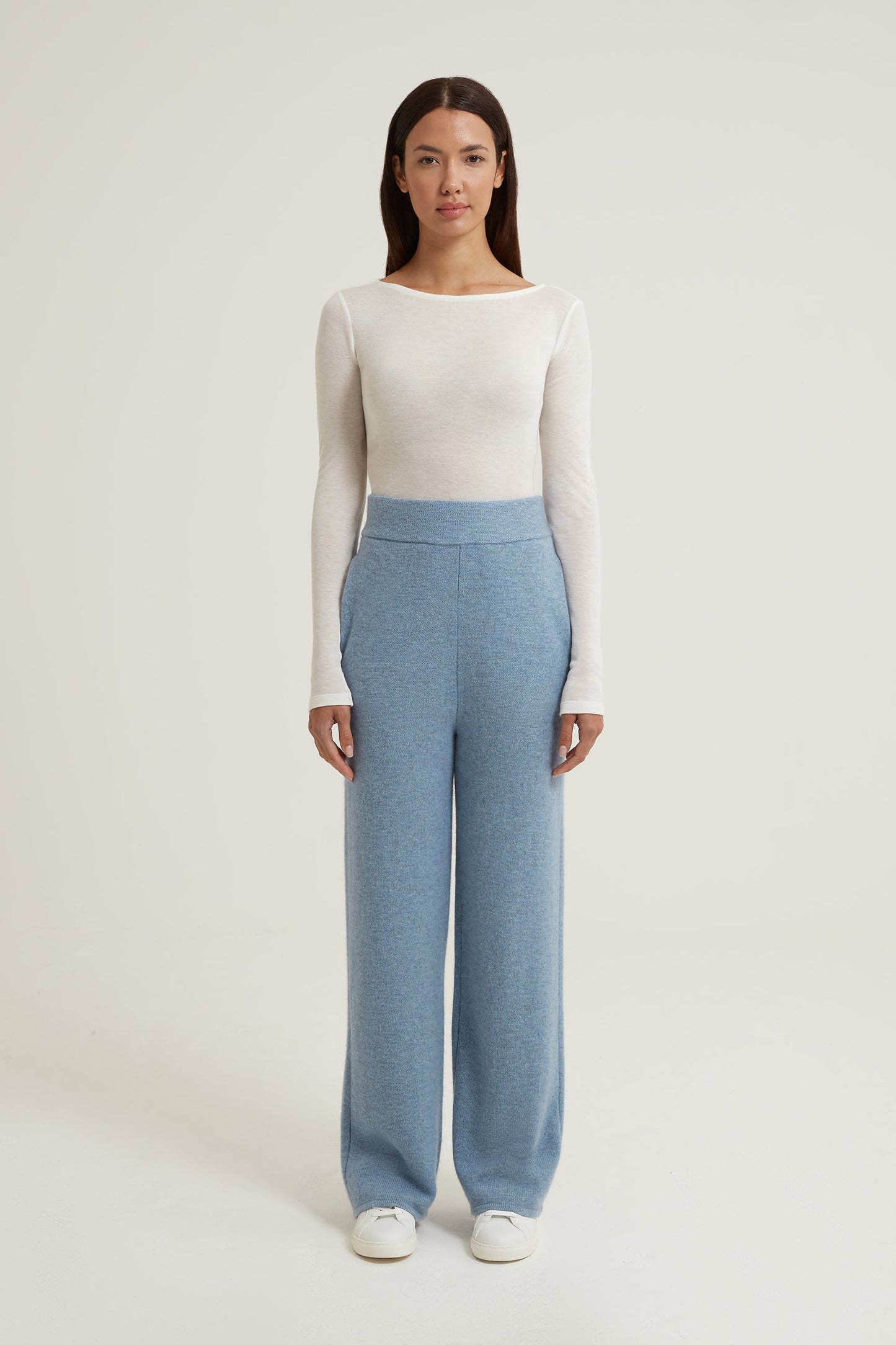 Casey Wide Leg Cashmere Trousers