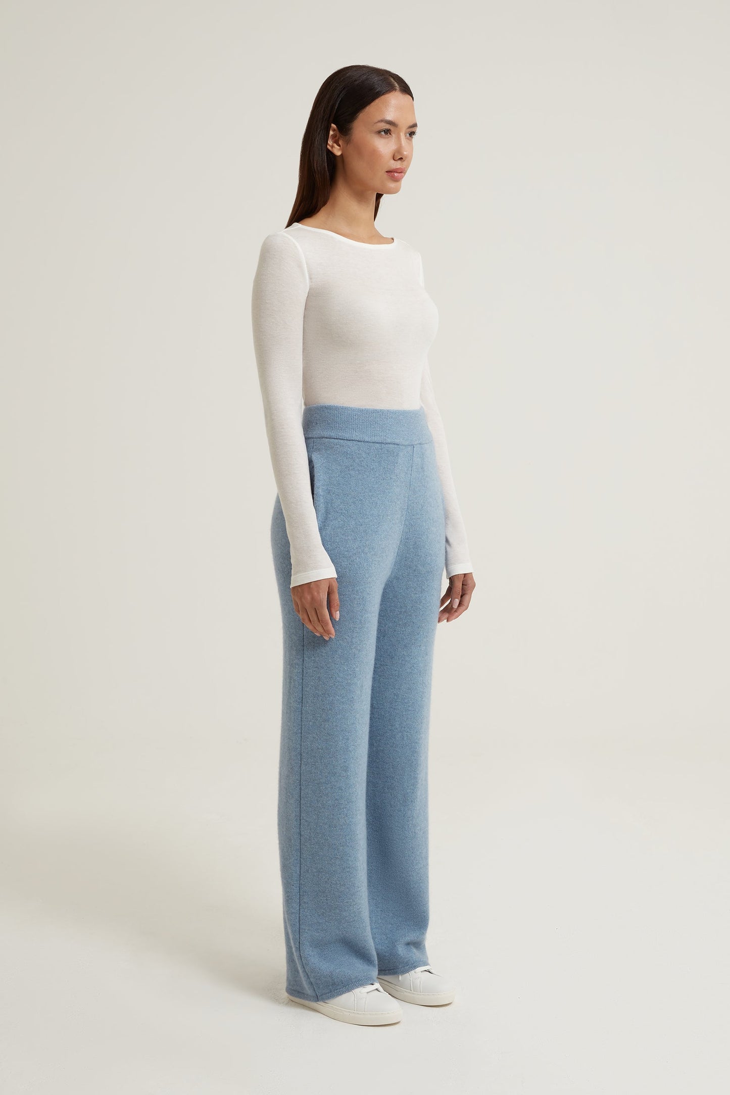 Casey Wide Leg Cashmere Trousers