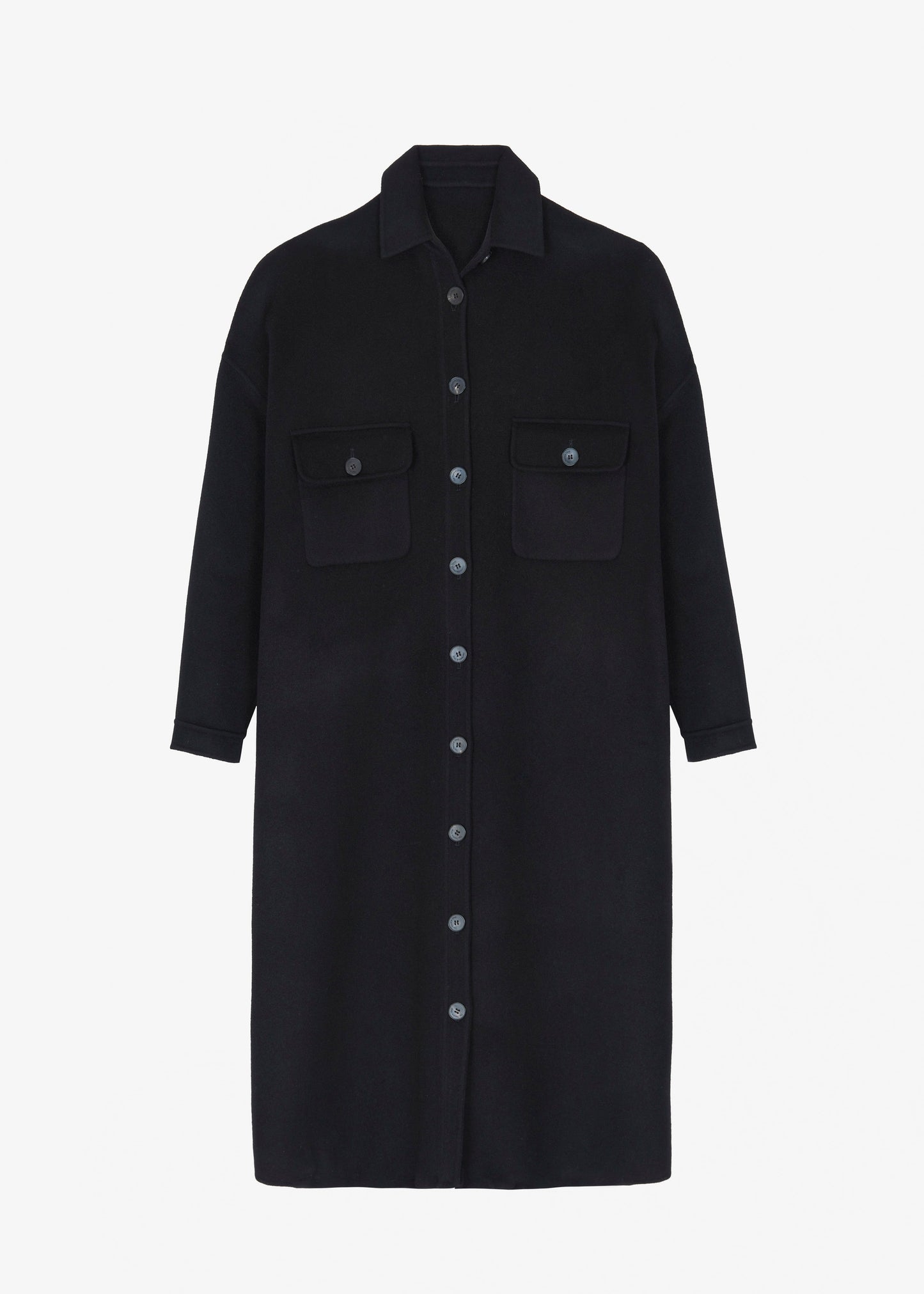 Dallas Wool Overcoat - Black