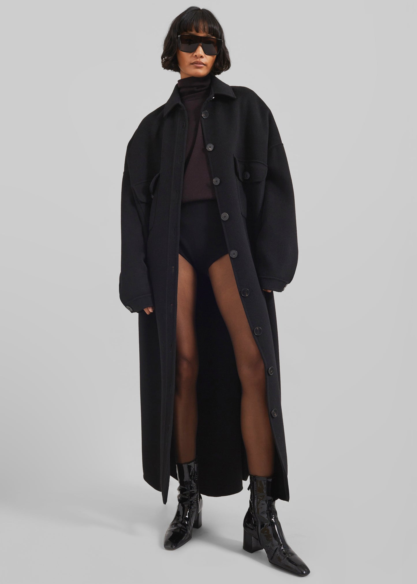 Dallas Wool Overcoat - Black