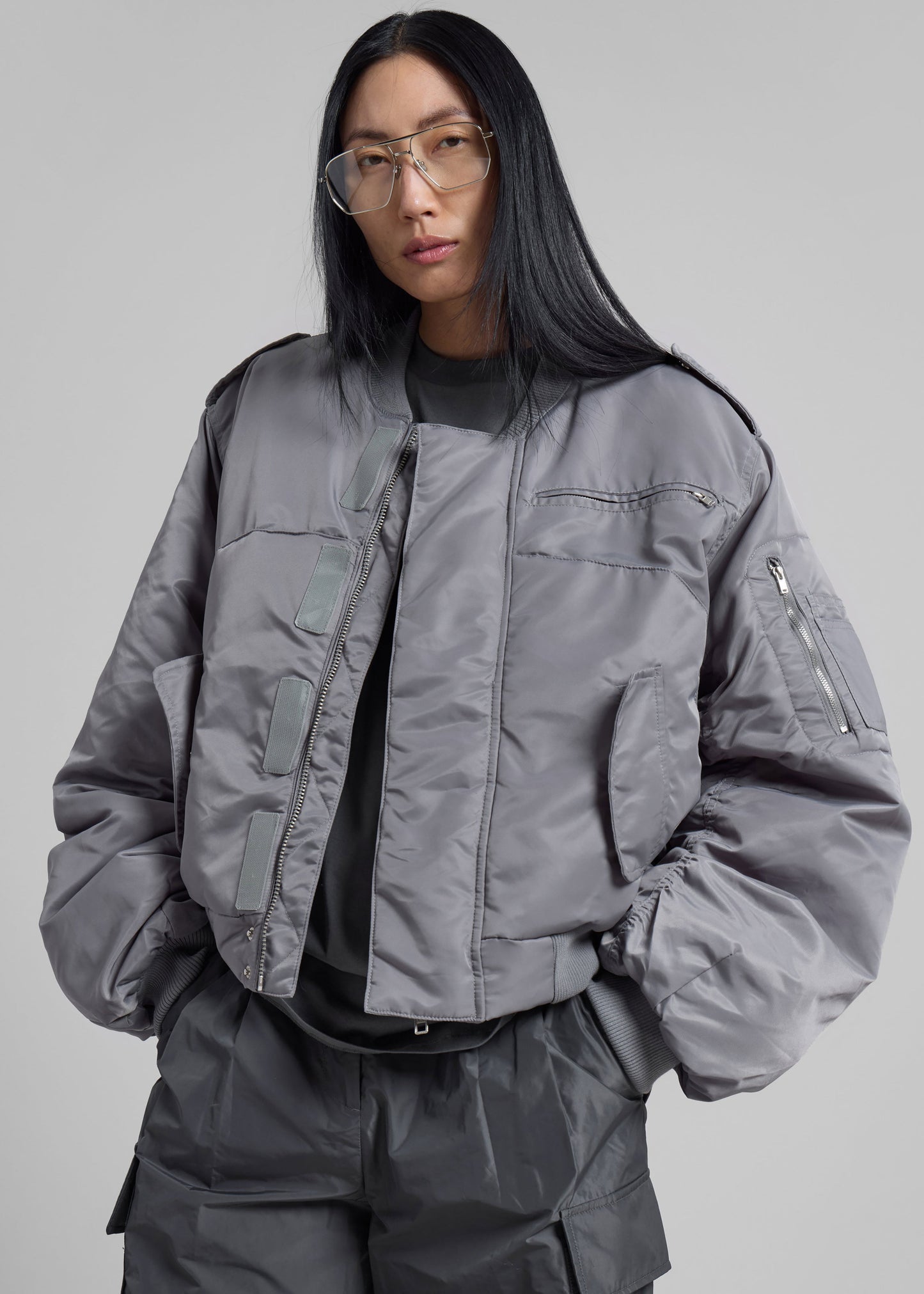 Dalva Bomber Jacket - Light Grey