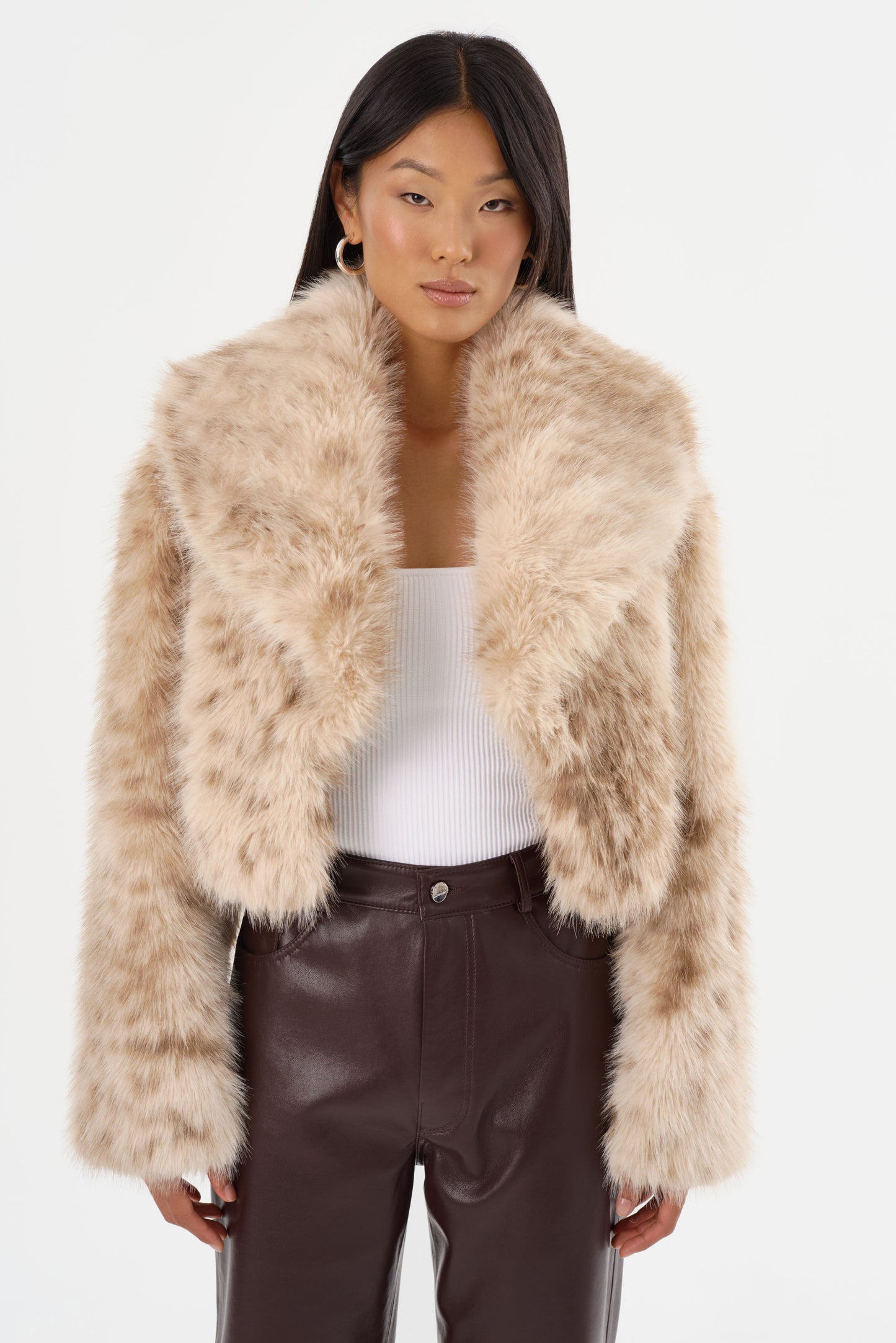 DANIKA LEO | Faux Fur Crop Jacket