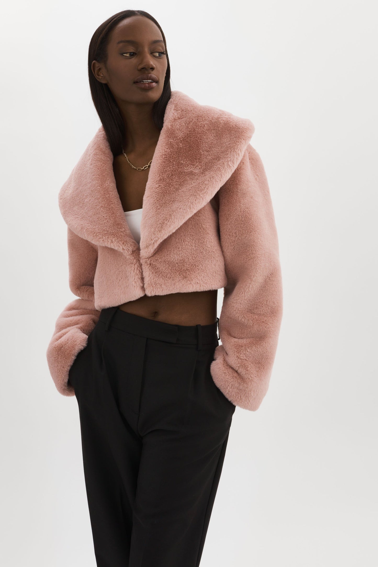 DANIKA | Faux Fur Crop Jacket