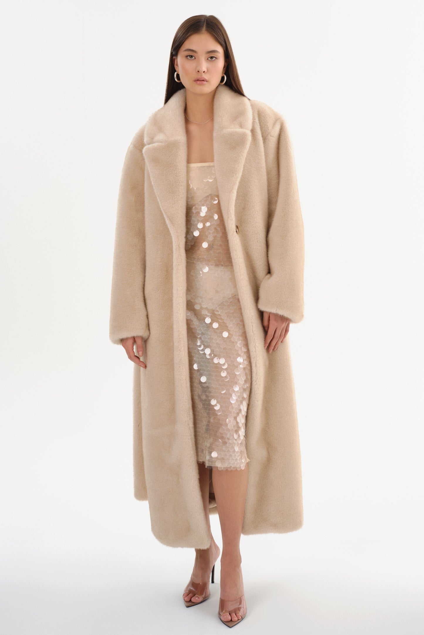 DARELLE | Faux Fur Maxi Coat