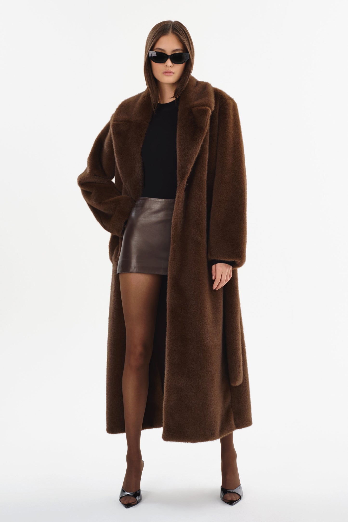 DARELLE | Faux Fur Maxi Coat