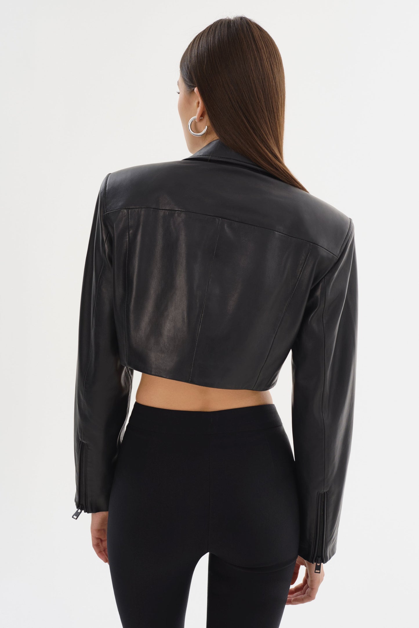 DAYLIN | Cropped Leather Jacket