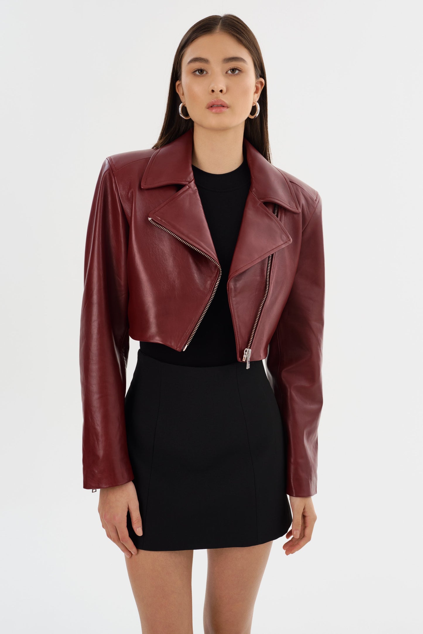 DAYLIN | Cropped Leather Jacket