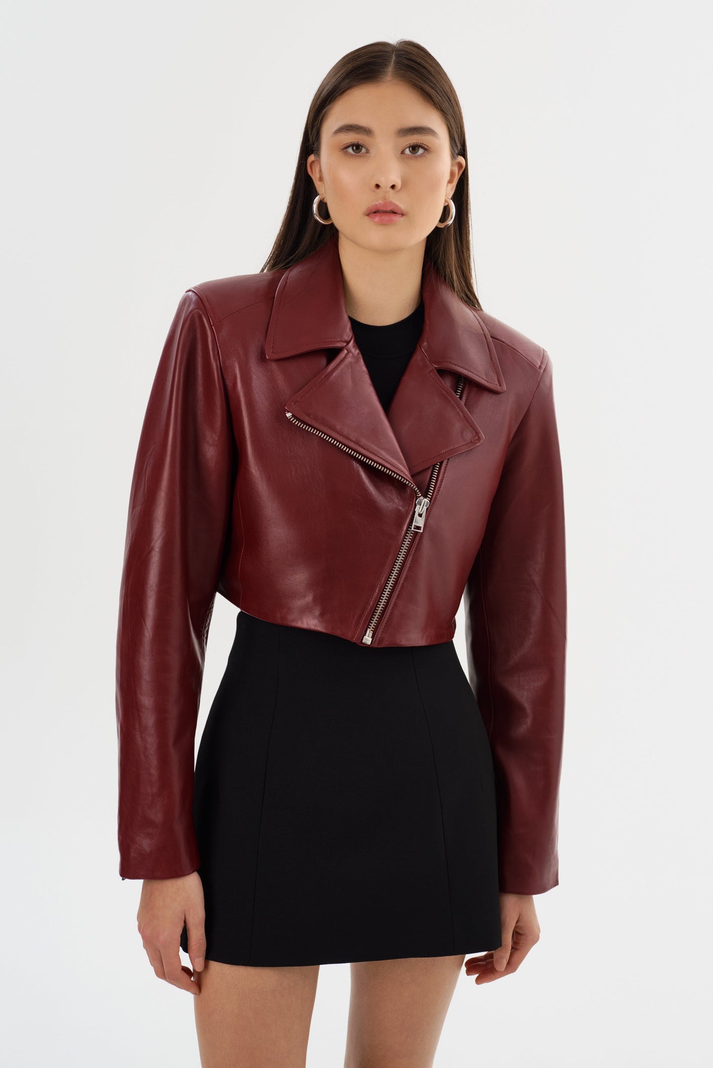 DAYLIN | Cropped Leather Jacket