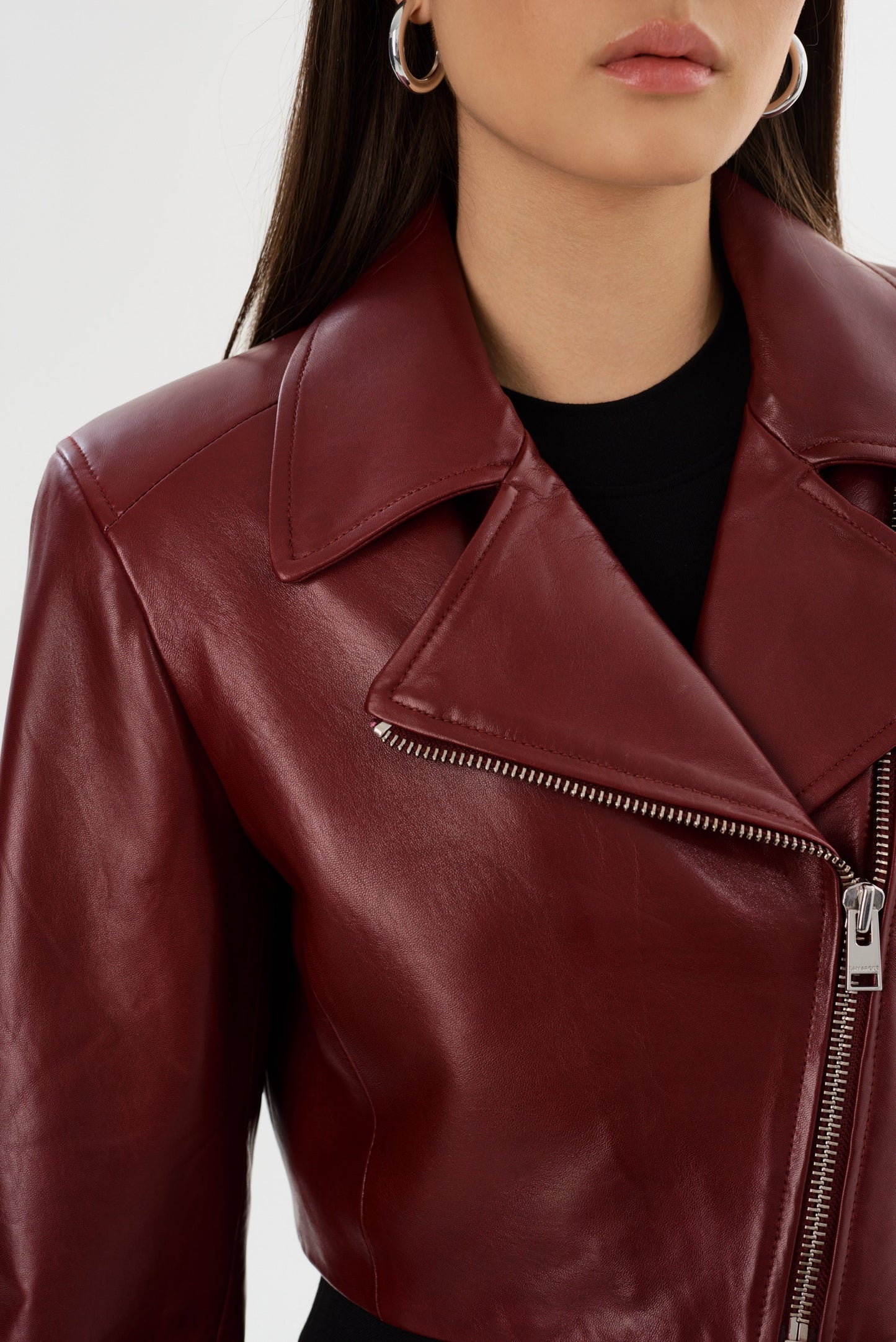 DAYLIN | Cropped Leather Jacket