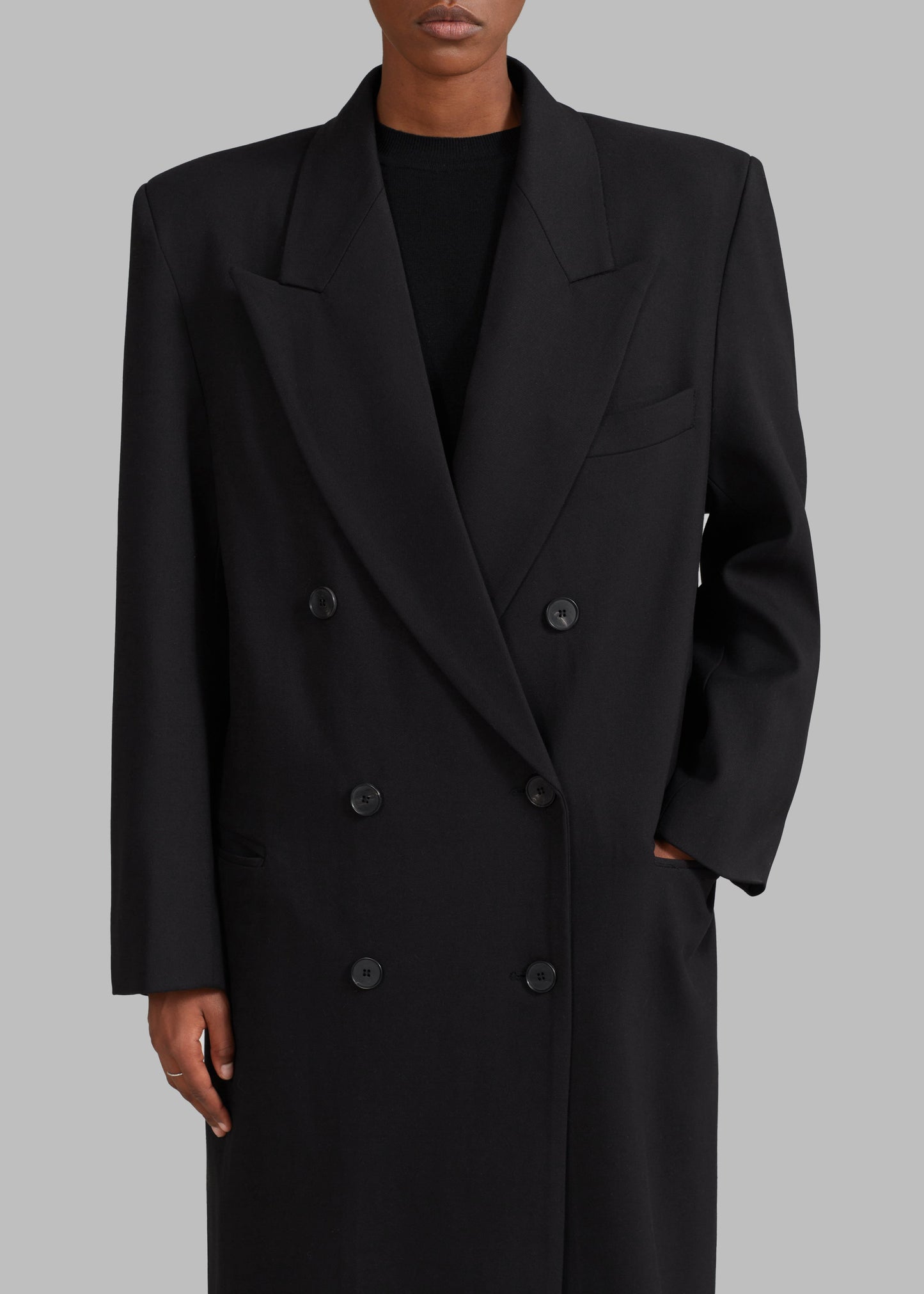 Delphina Long Coat - Black