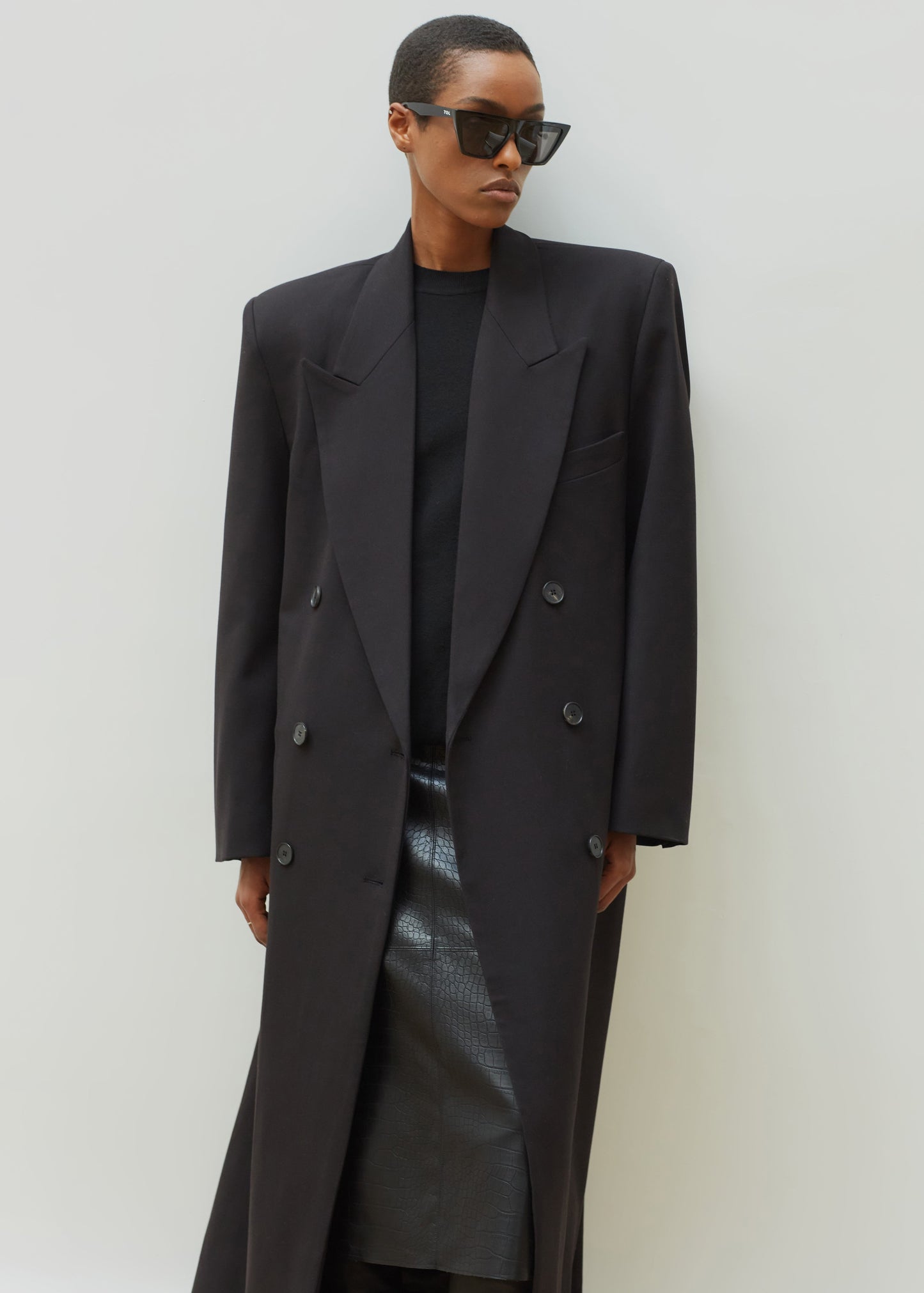 Delphina Long Coat - Black