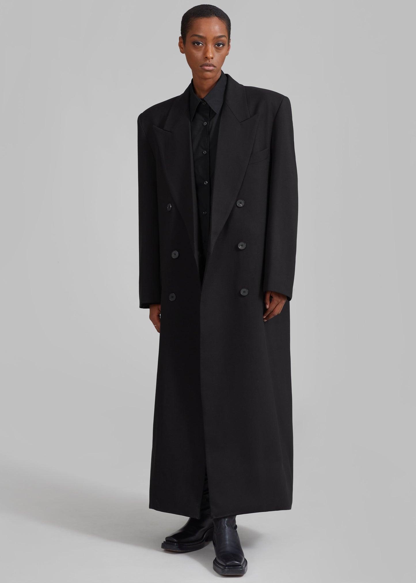 Delphina Long Coat - Black