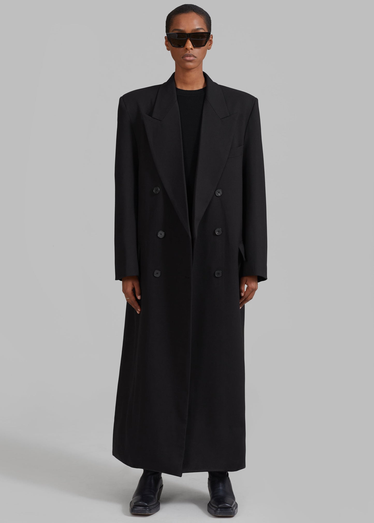 Delphina Long Coat - Black