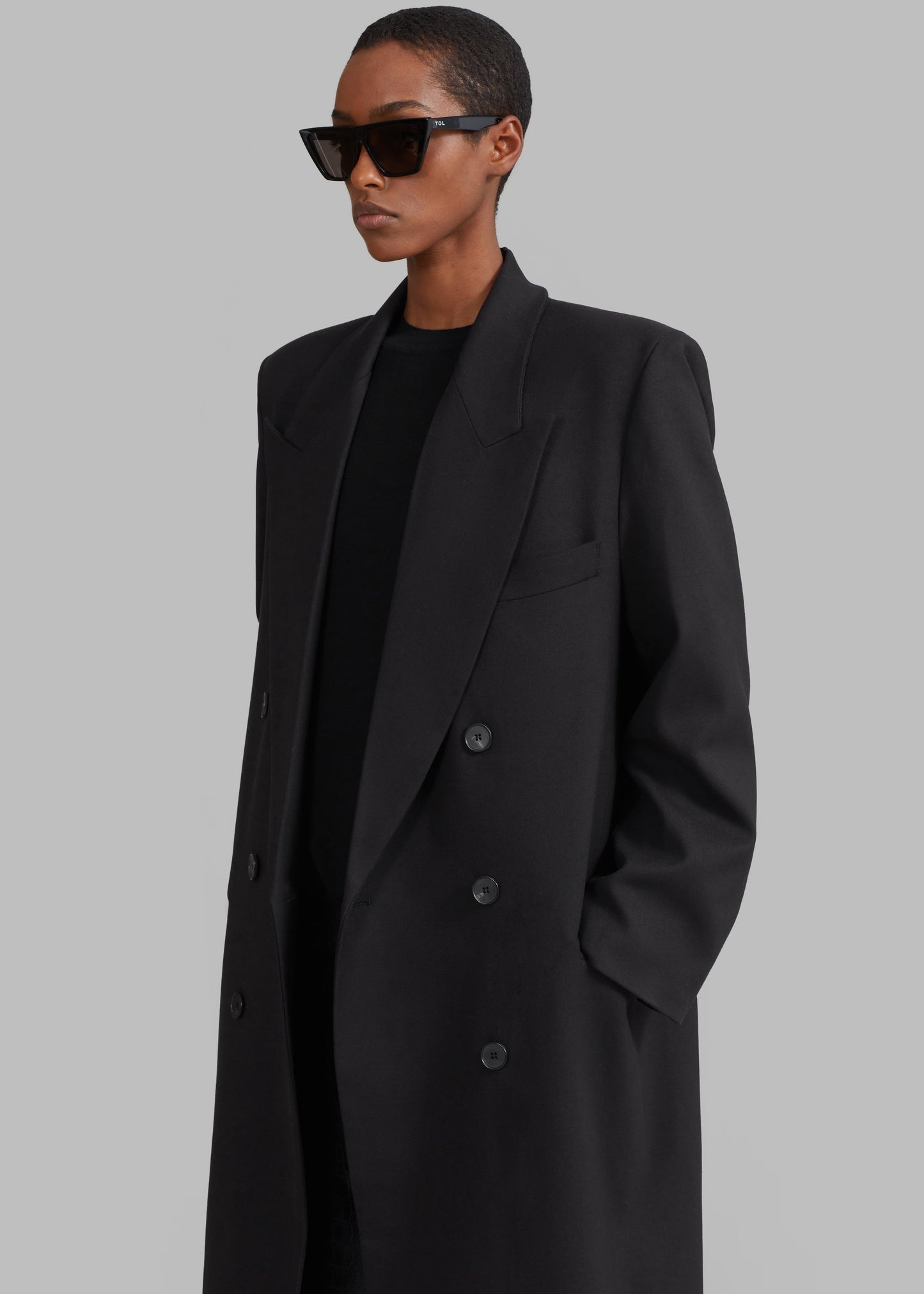 Delphina Long Coat - Black