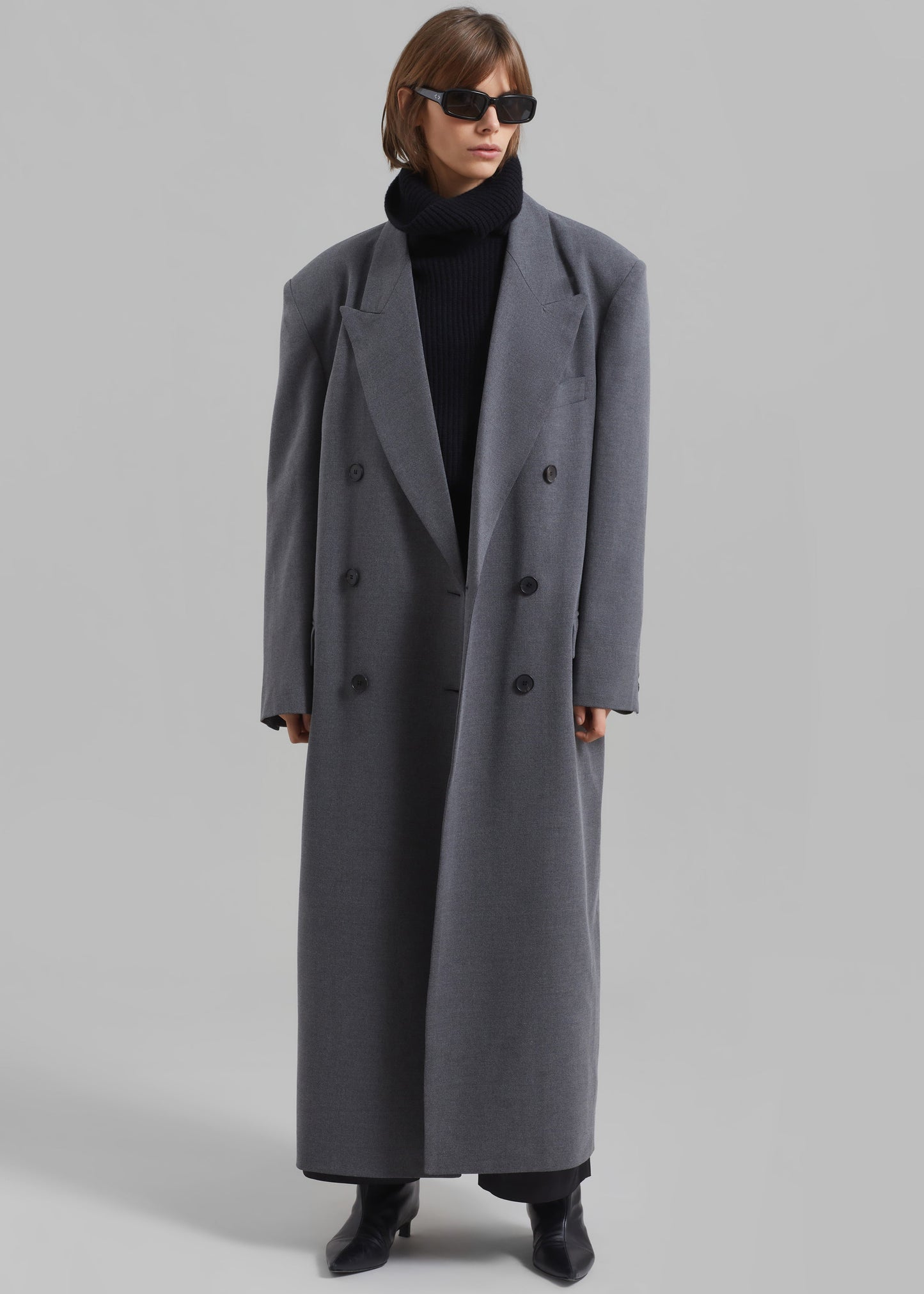 Delphina Long Coat - Grey