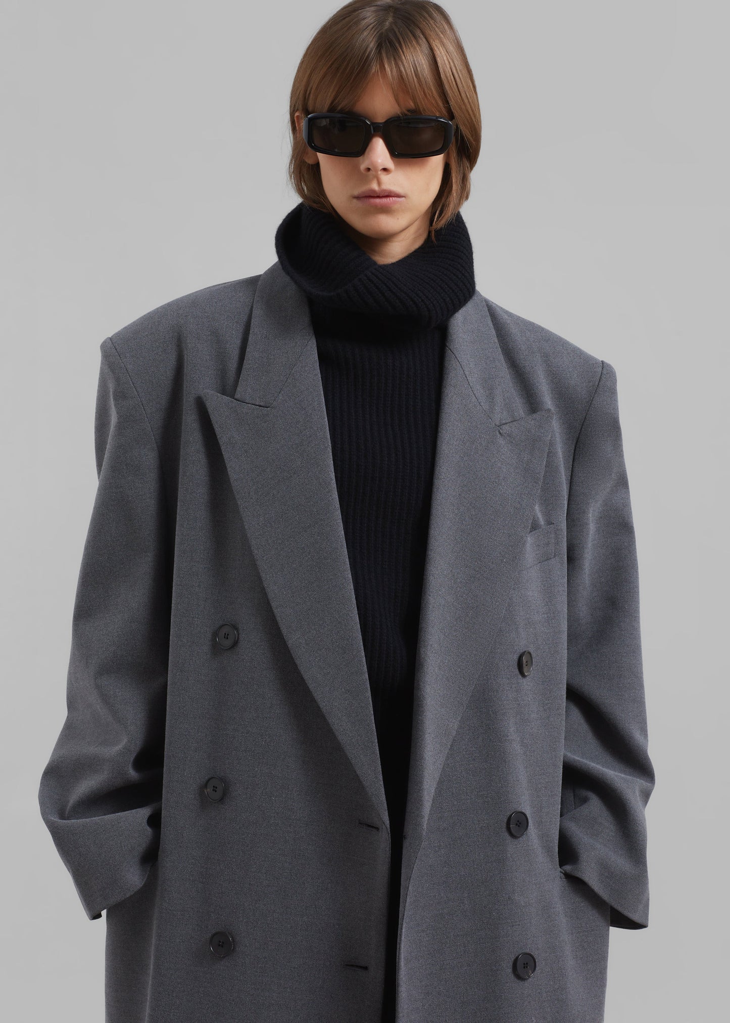 Delphina Long Coat - Grey