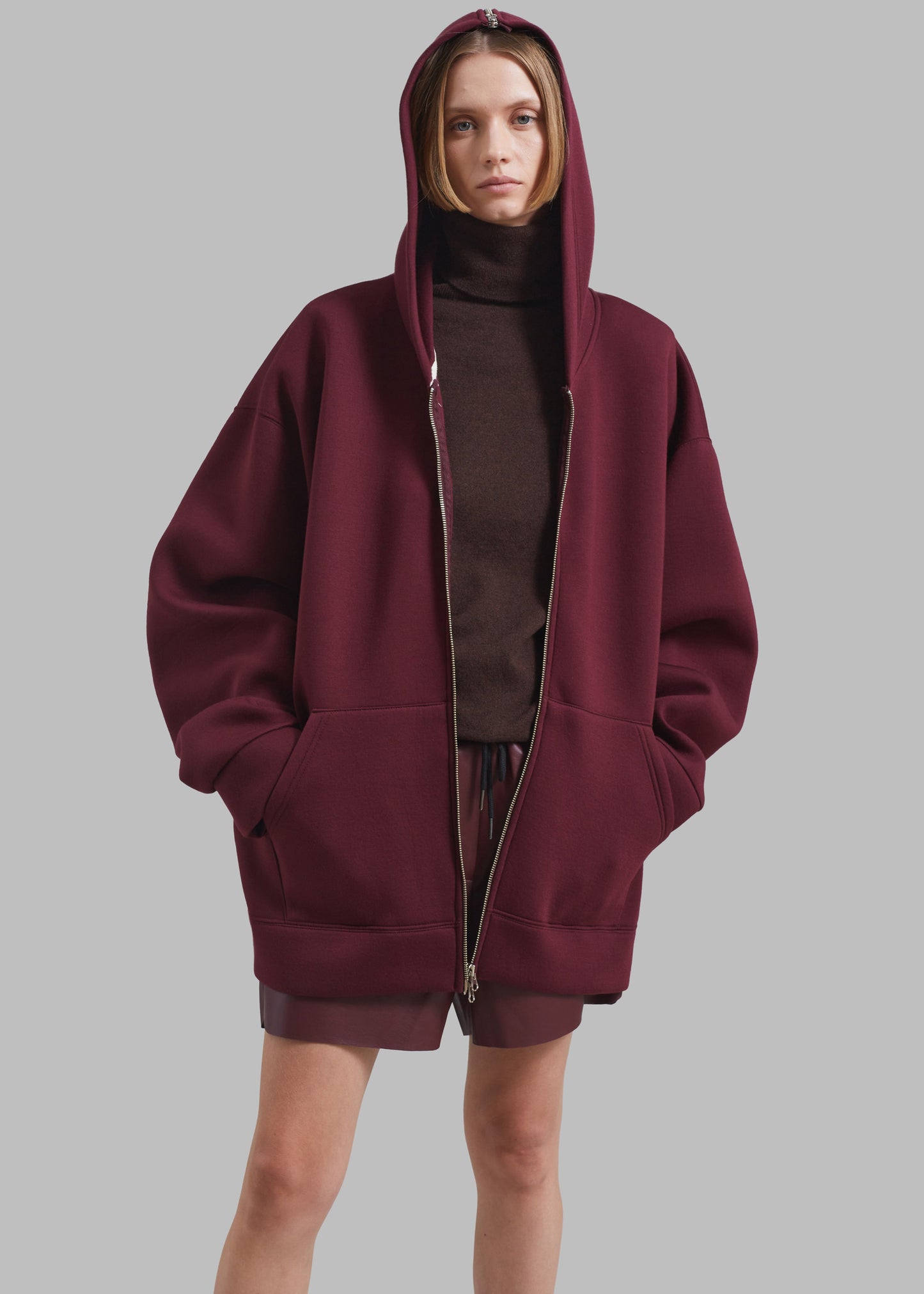 Denton Oversized Hoodie - Burgundy