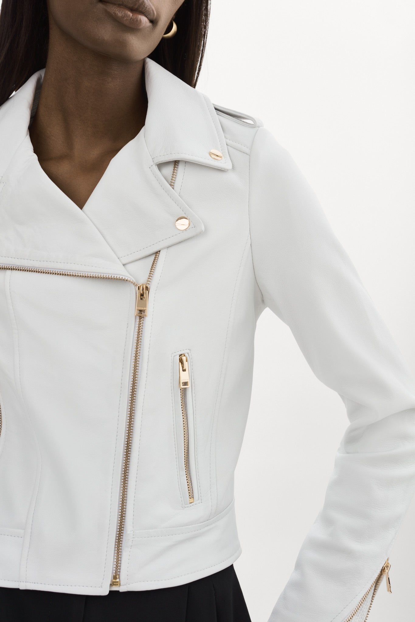 DONNA GOLD | Iconic Leather Biker Jacket