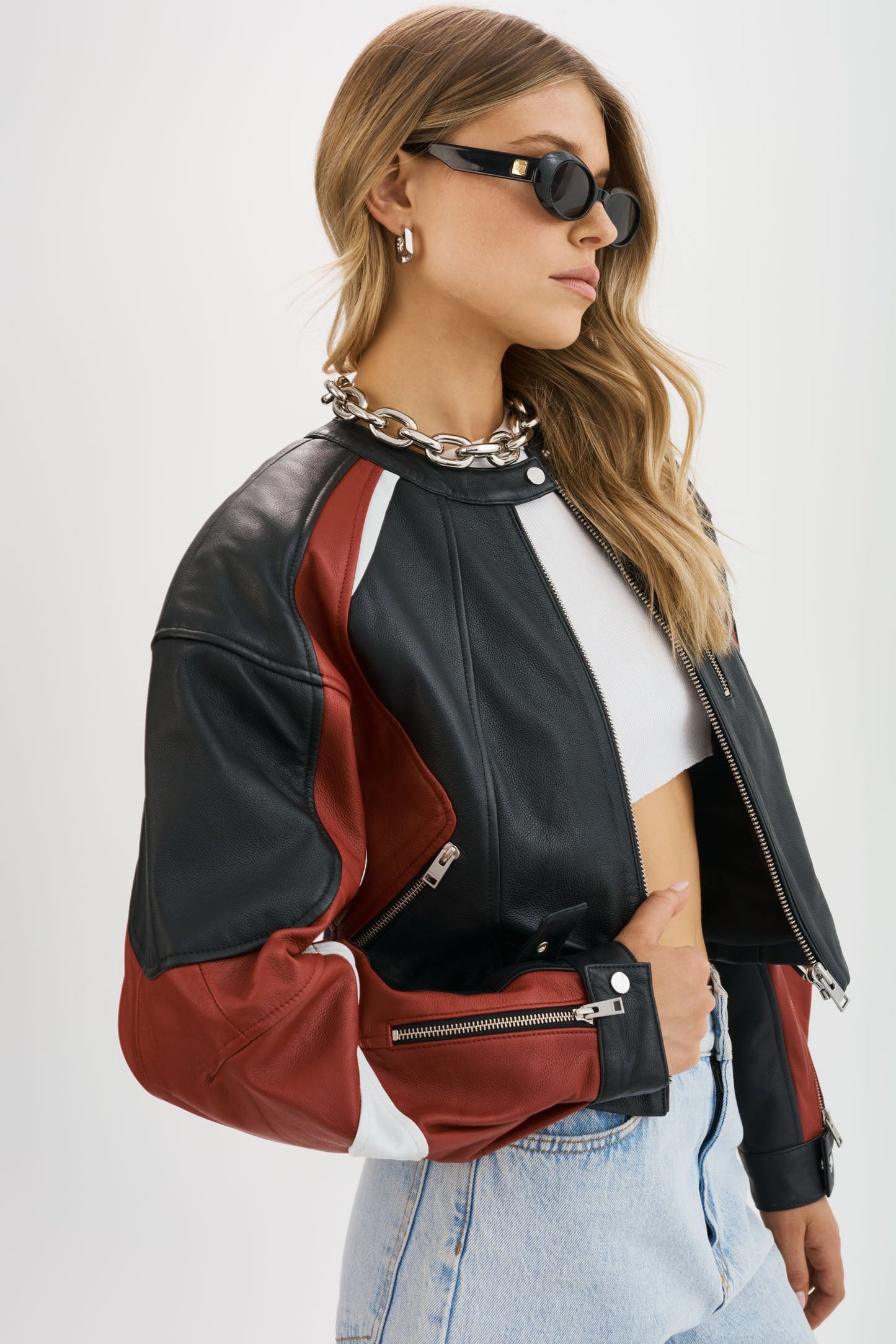 DUSTIN | Leather Racer Jacket