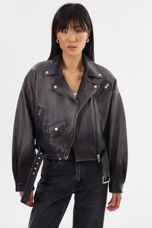 DYLAN | 80's Leather Biker Jacket