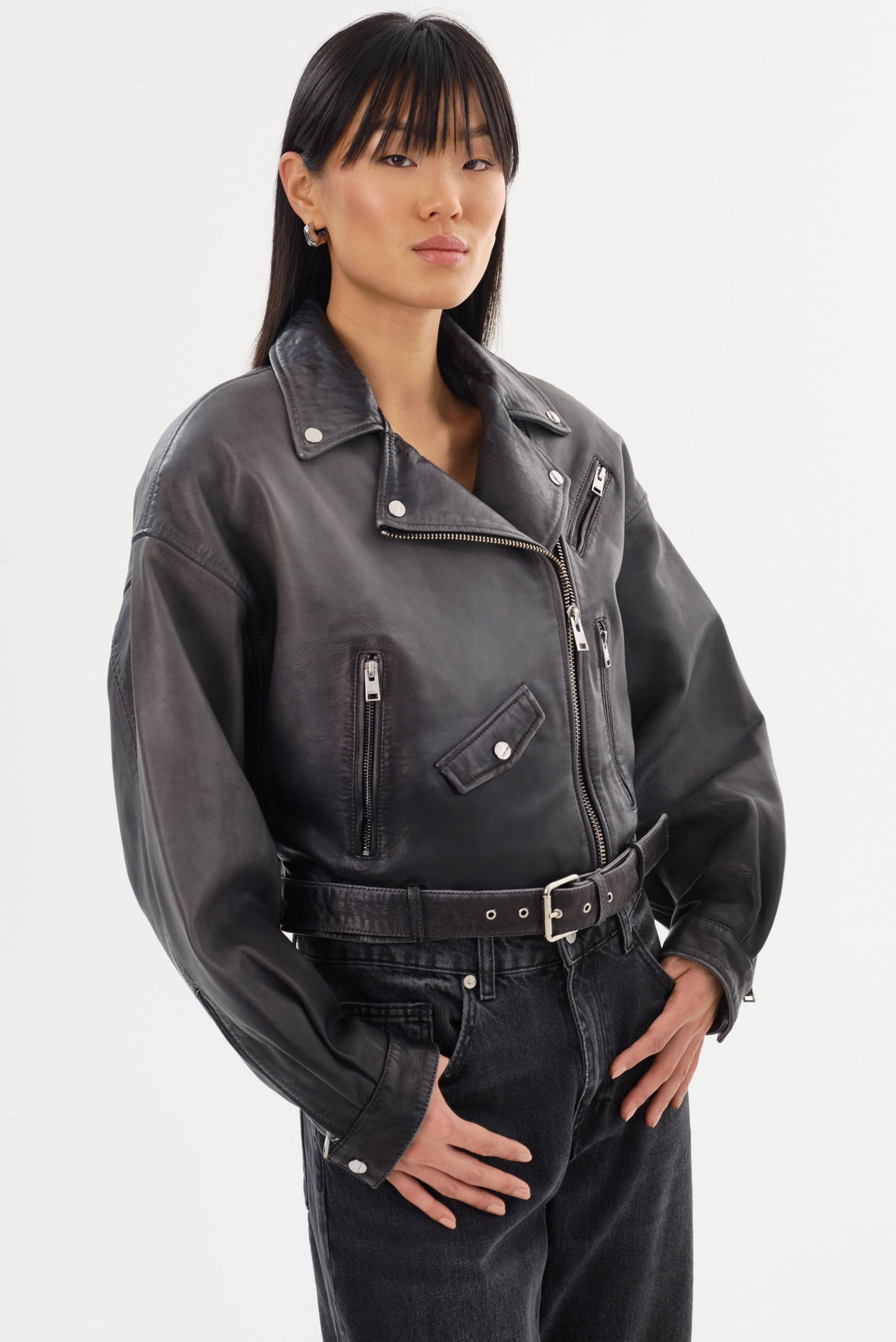 DYLAN | 80's Leather Biker Jacket