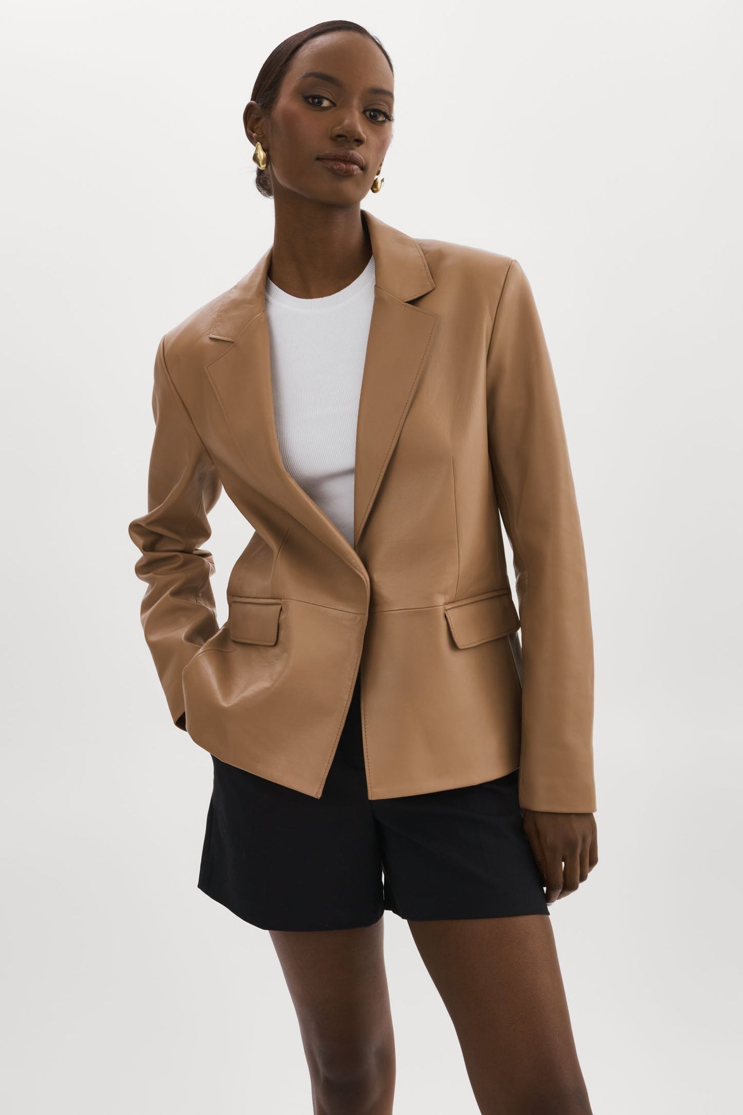 ELZA |  Leather Blazer