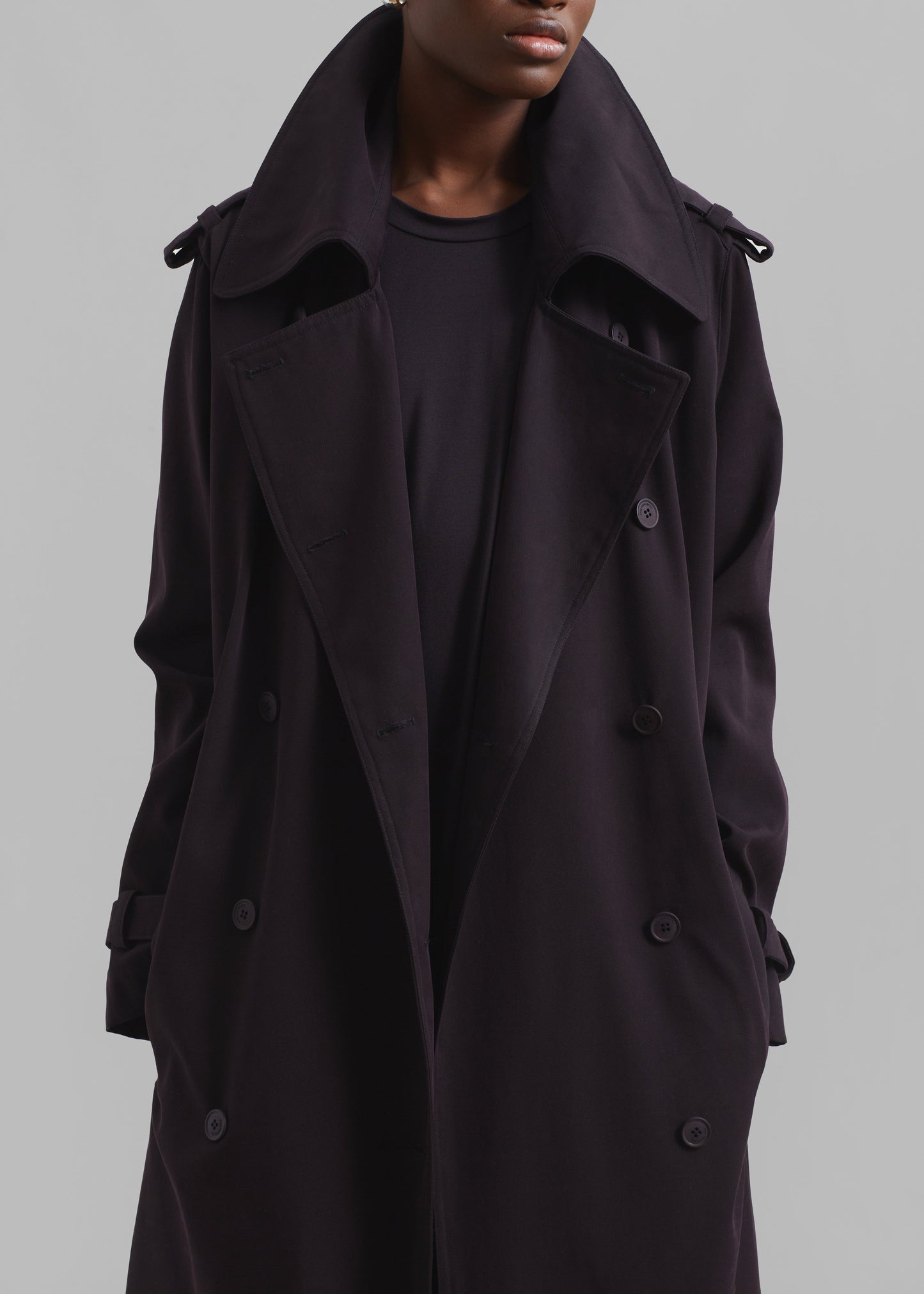 Coline Trench Coat - Dark Plum