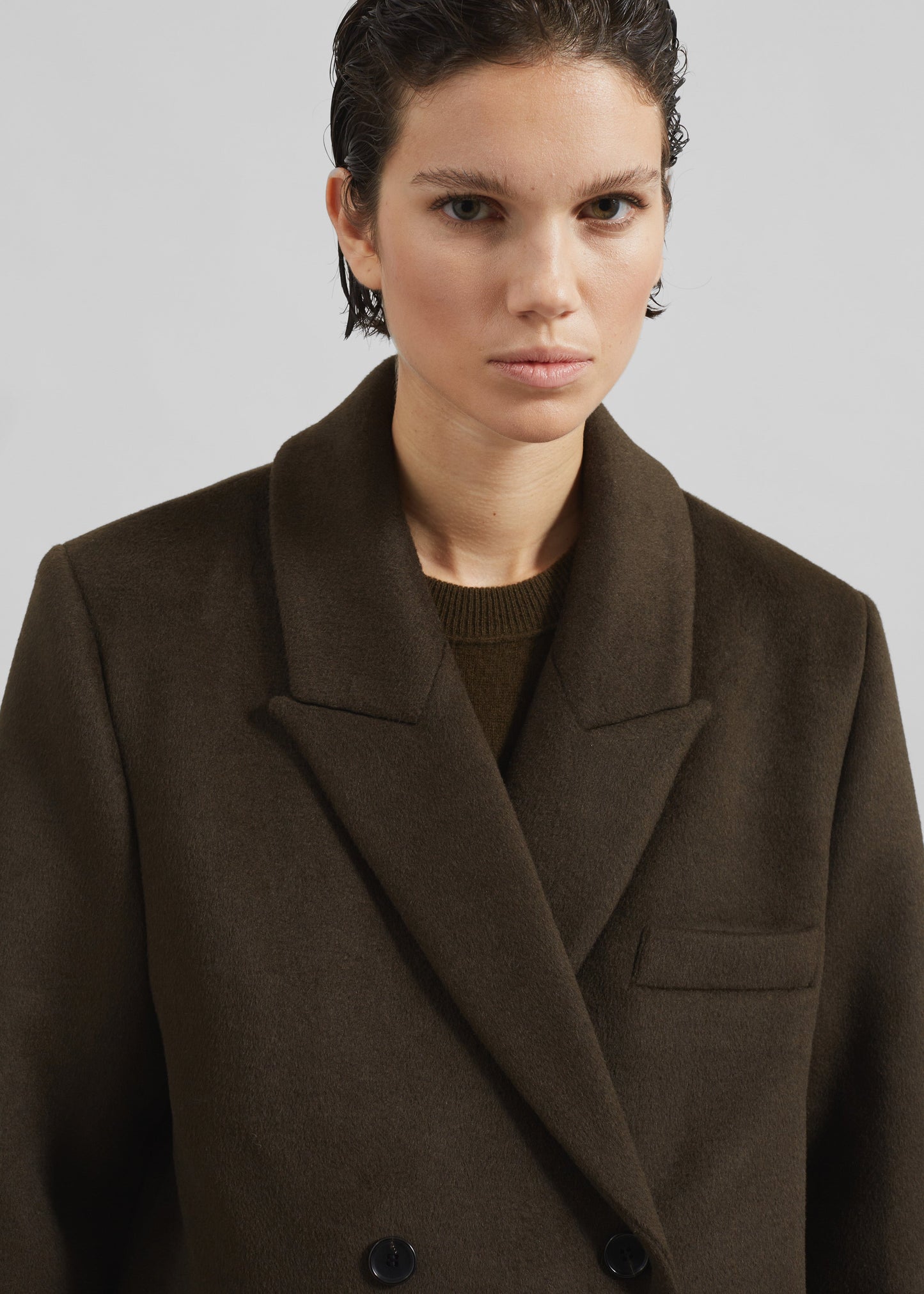 Eslov Coat - Khaki Brown