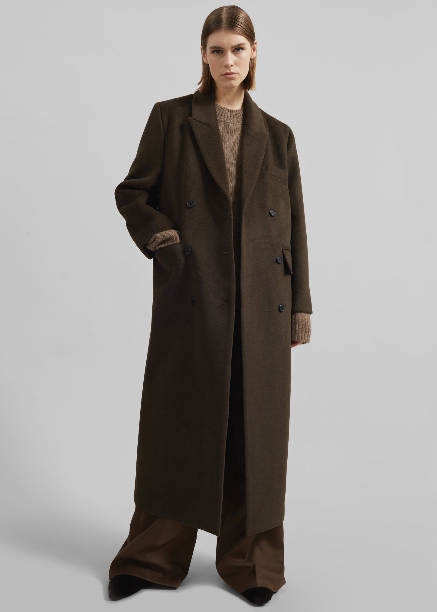 Eslov Coat - Khaki Brown