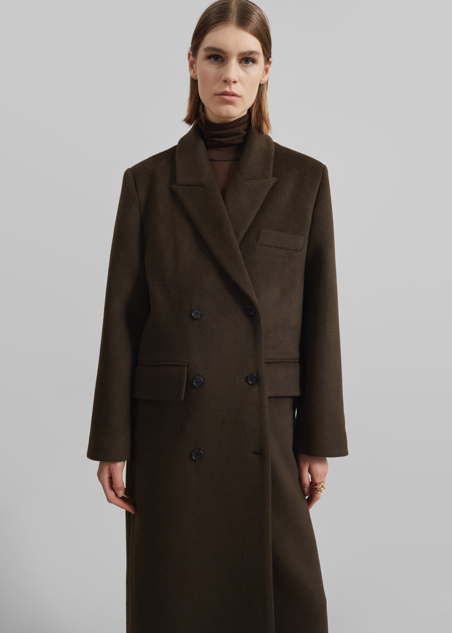 Eslov Coat - Khaki Brown