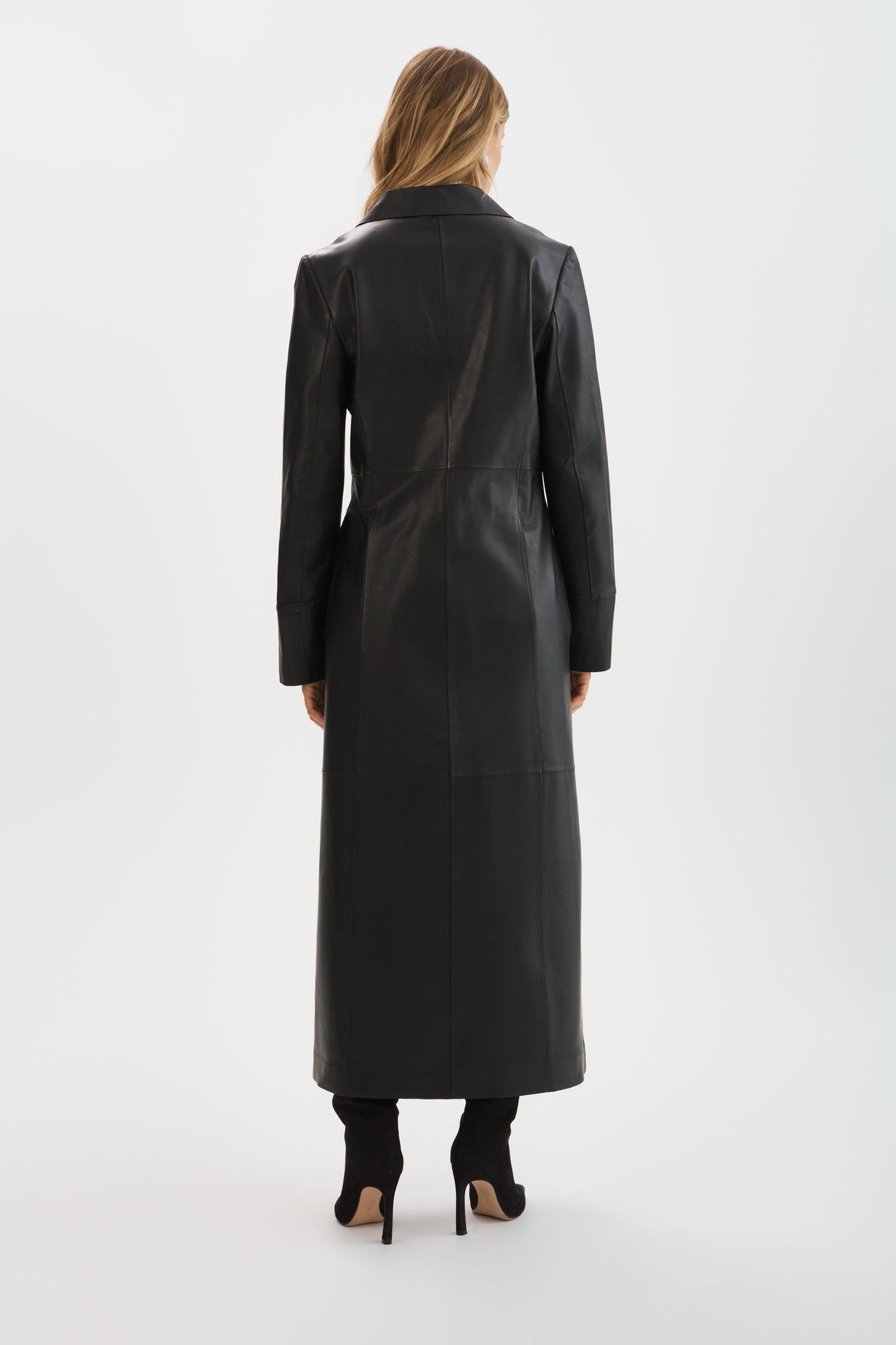 EVANNA | Leather Maxi Coat