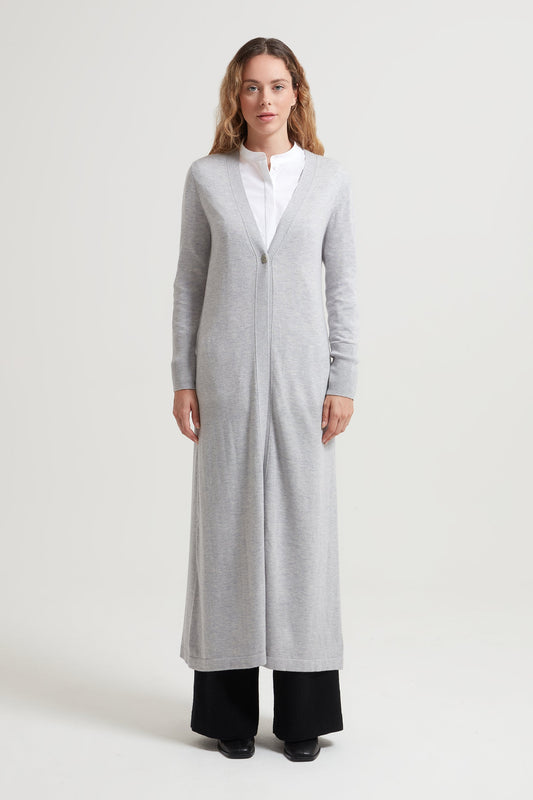 Elektra Wool Silk Longline Cardigan