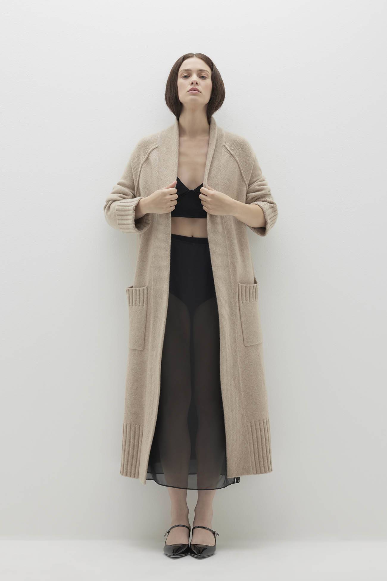 TILYN LONGLINE CASHMERE CARDIGAN