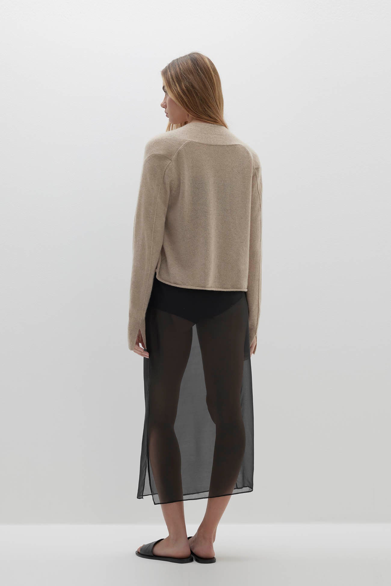 JUNO CROPPED CASHMERE CARDIGAN