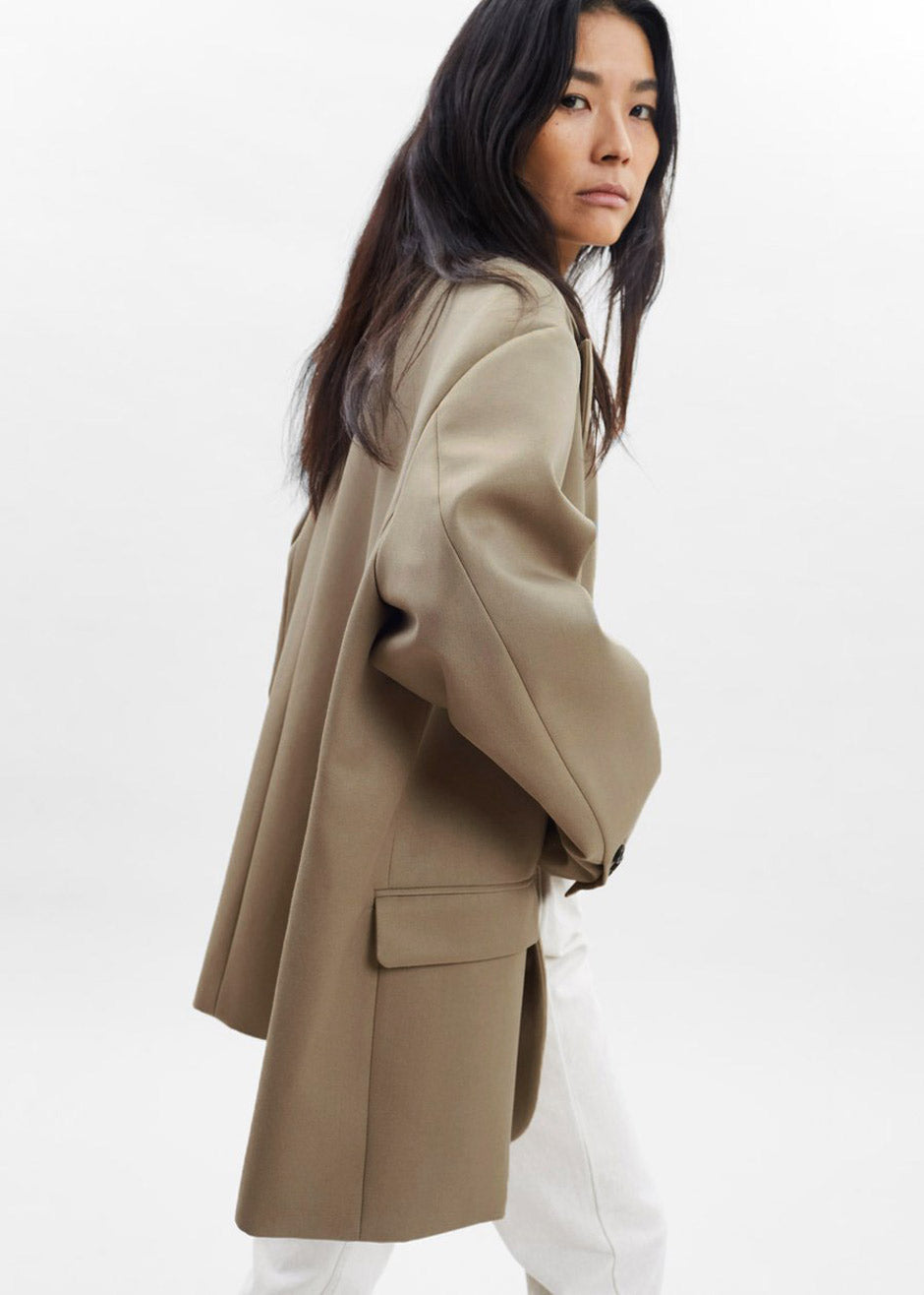 Frankie Oversized Boyfriend Blazer - Desert Taupe