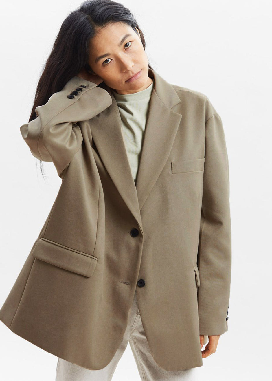 Frankie Oversized Boyfriend Blazer - Desert Taupe