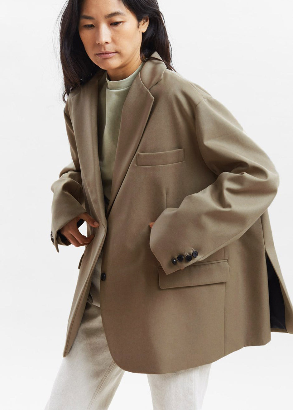 Frankie Oversized Boyfriend Blazer - Desert Taupe