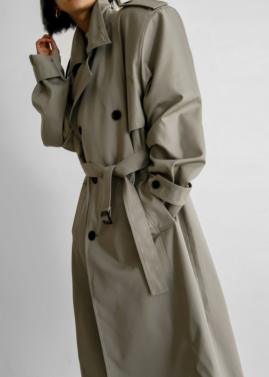 Eugene Trench Coat - Pale Khaki