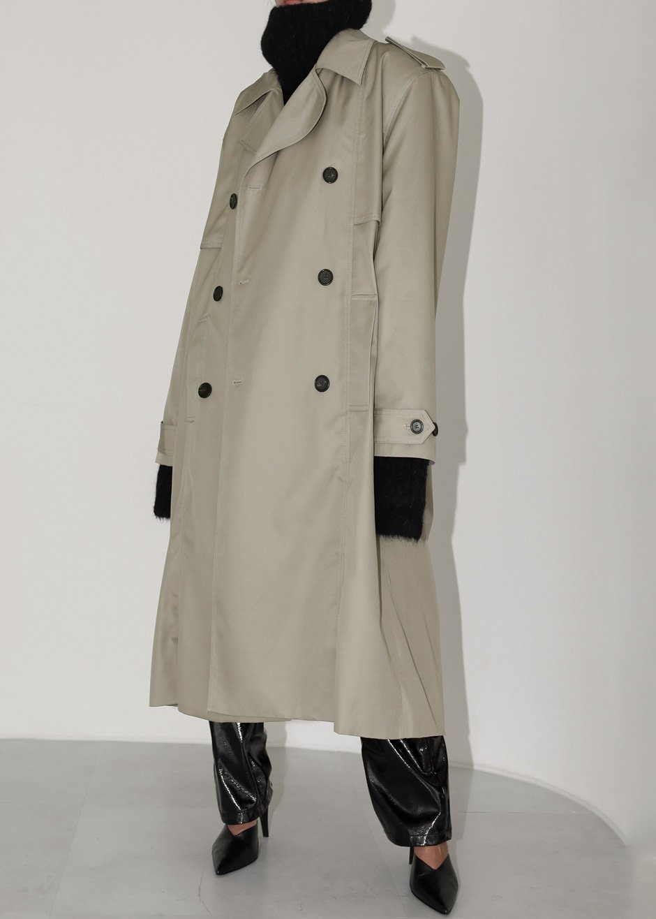 Eugene Trench Coat - Pale Khaki