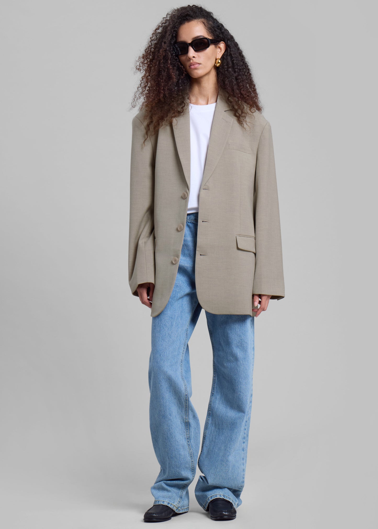 Gelso Oversized Blazer - Light Taupe Melange