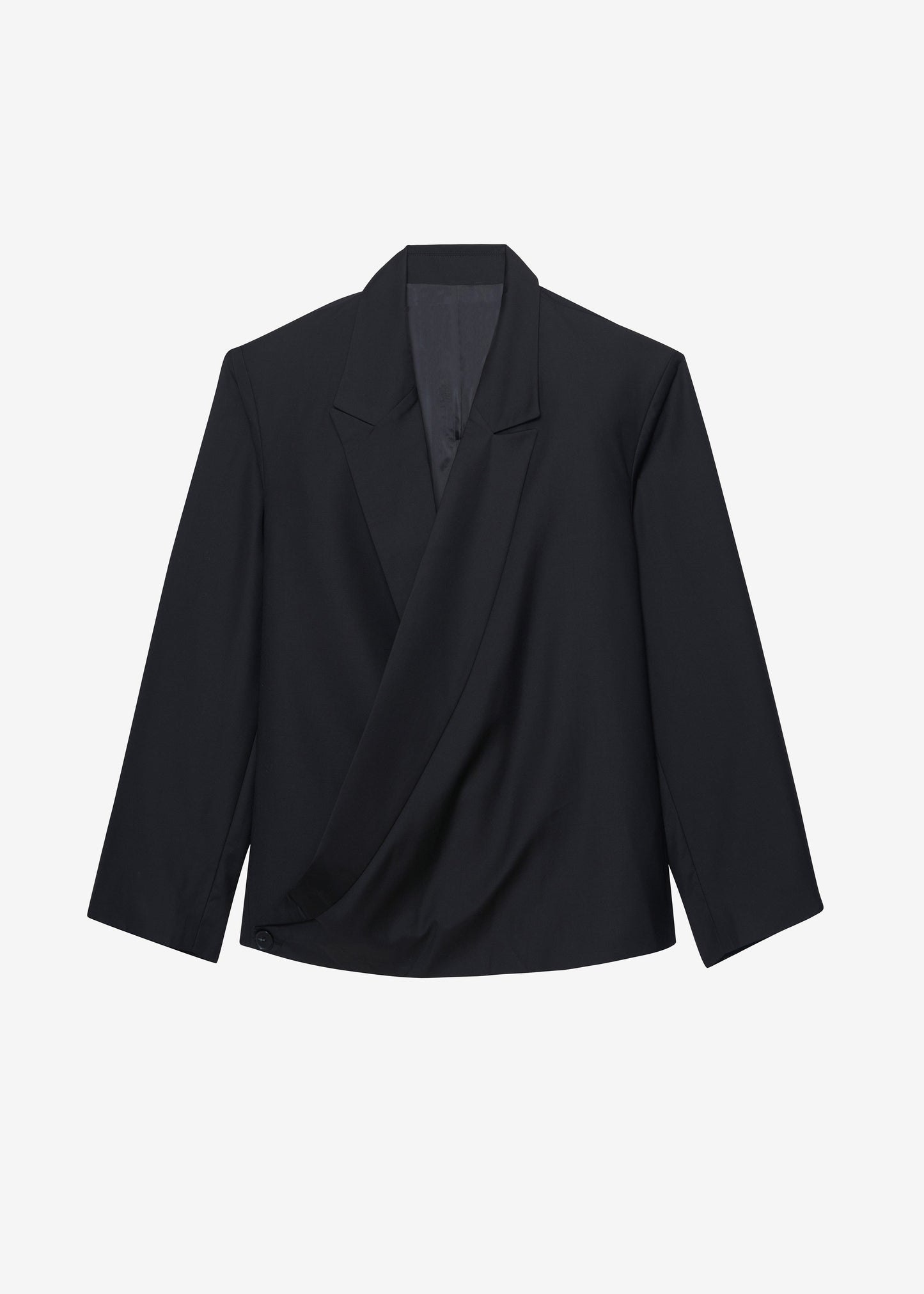 Geneva Wrap Blazer - Black