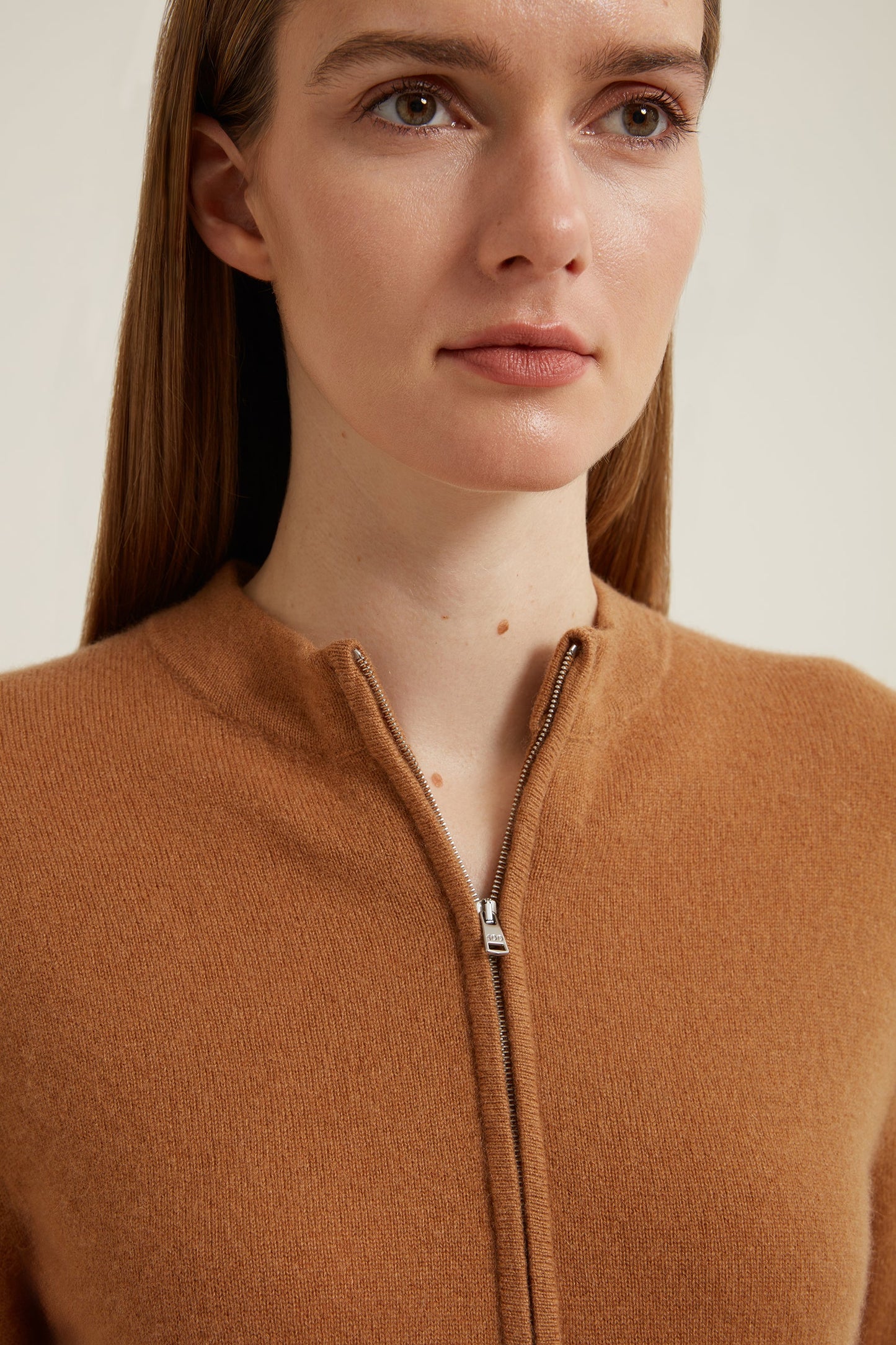 Gigi Zip Up Cashmere Jumper